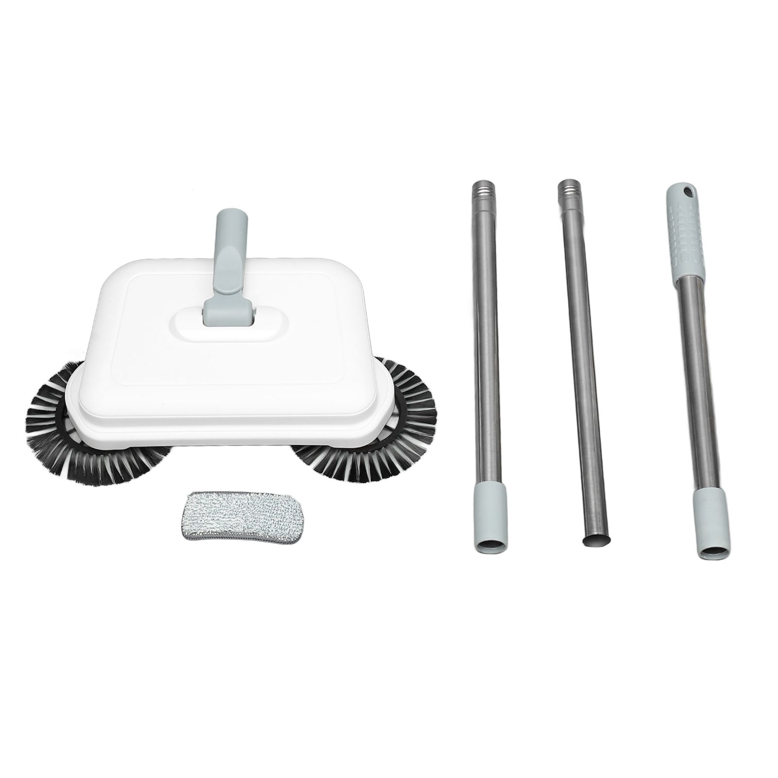 Hand Push Sweeper 2 in 1 Wet Dry Use 360 Degree Rotating Quiet Manual Sweeping view 3
