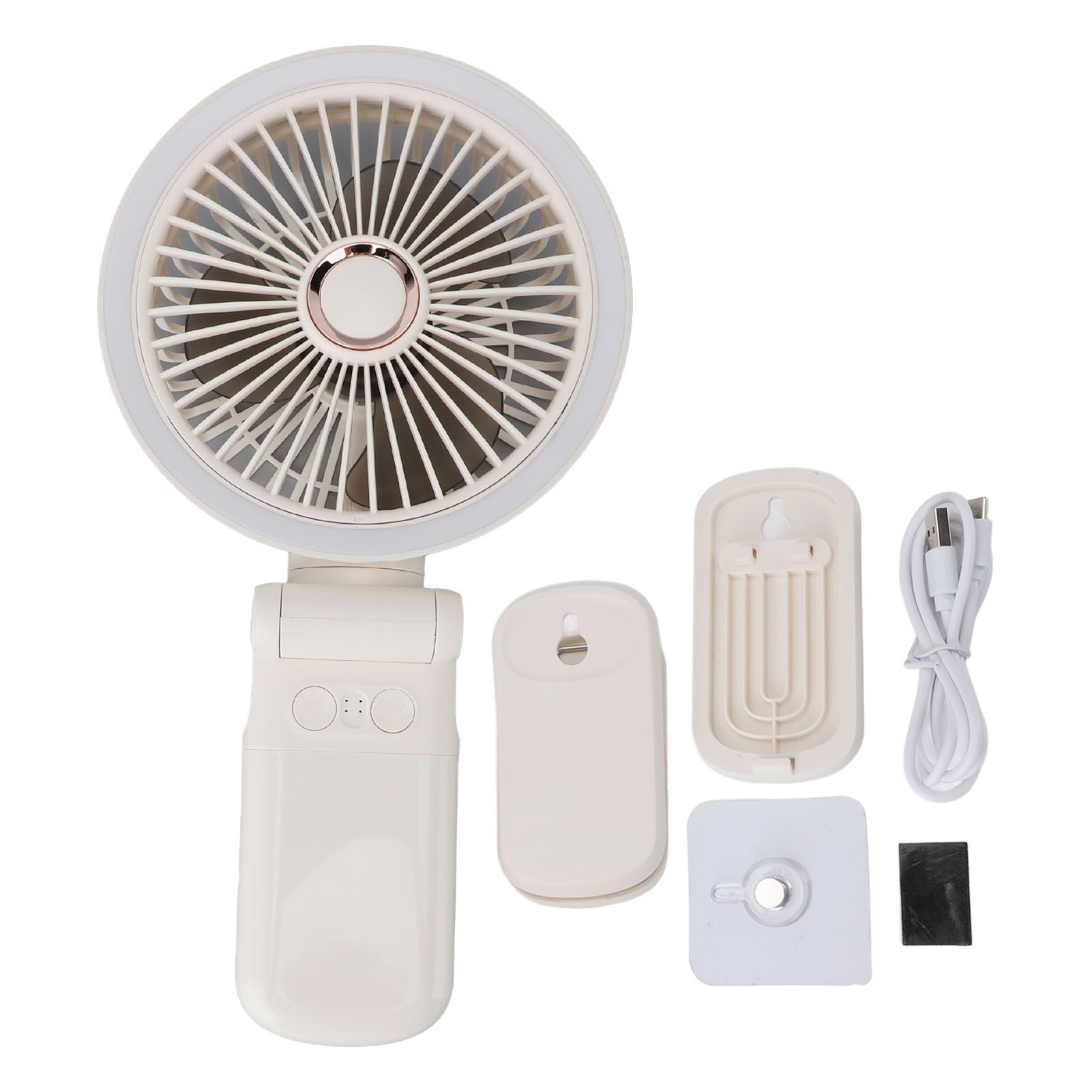 Desk Fan USB Charging Rotatable Foldable 3600mAh Power Bank Wall Mountable view 3