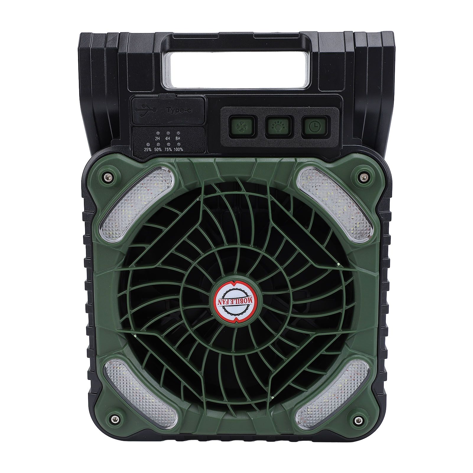 Solar Powered Camping Fan Strong Wind USB Rechargeable Battery Operated view 12