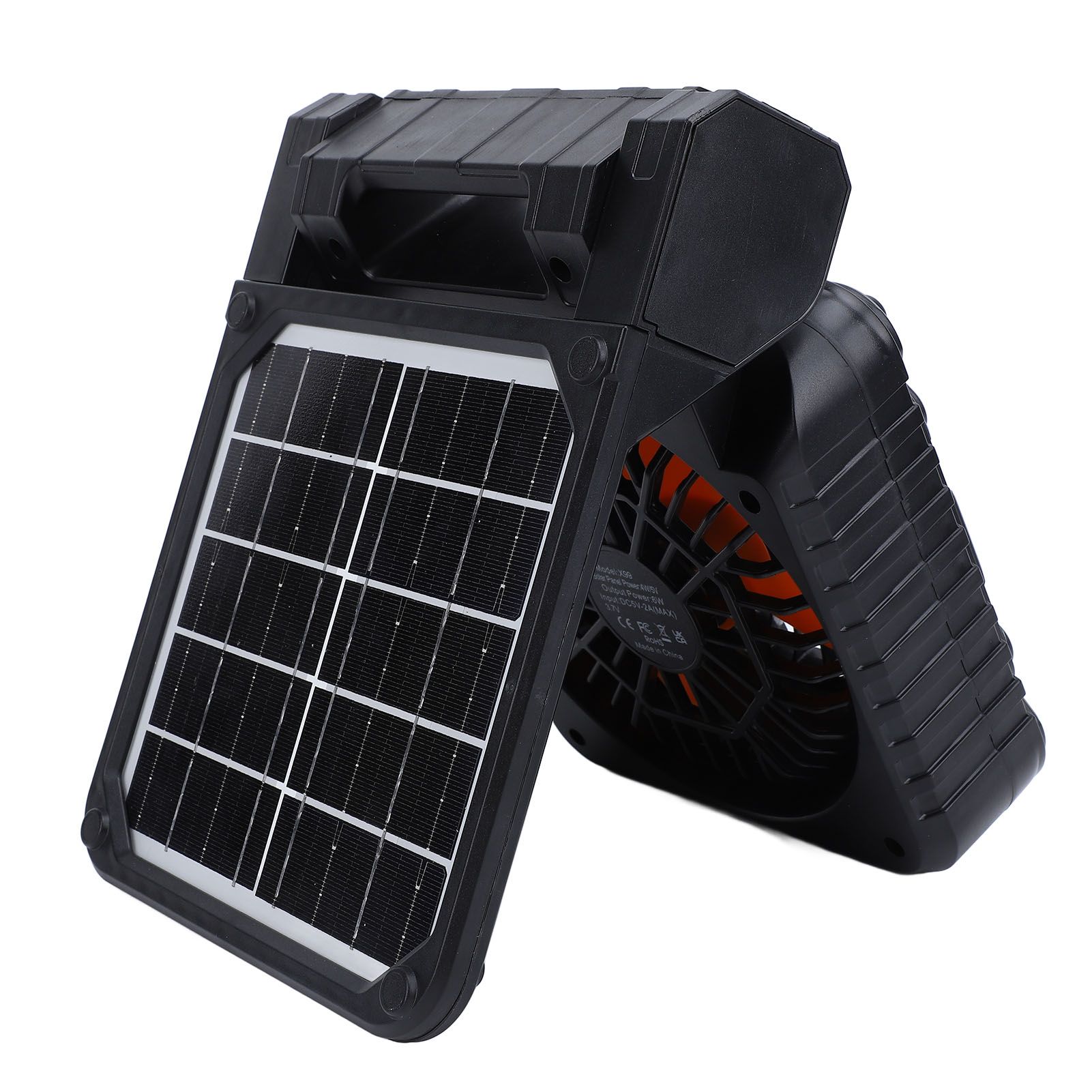 Solar Powered Camping Fan Strong Wind USB Rechargeable Battery Operated view 4