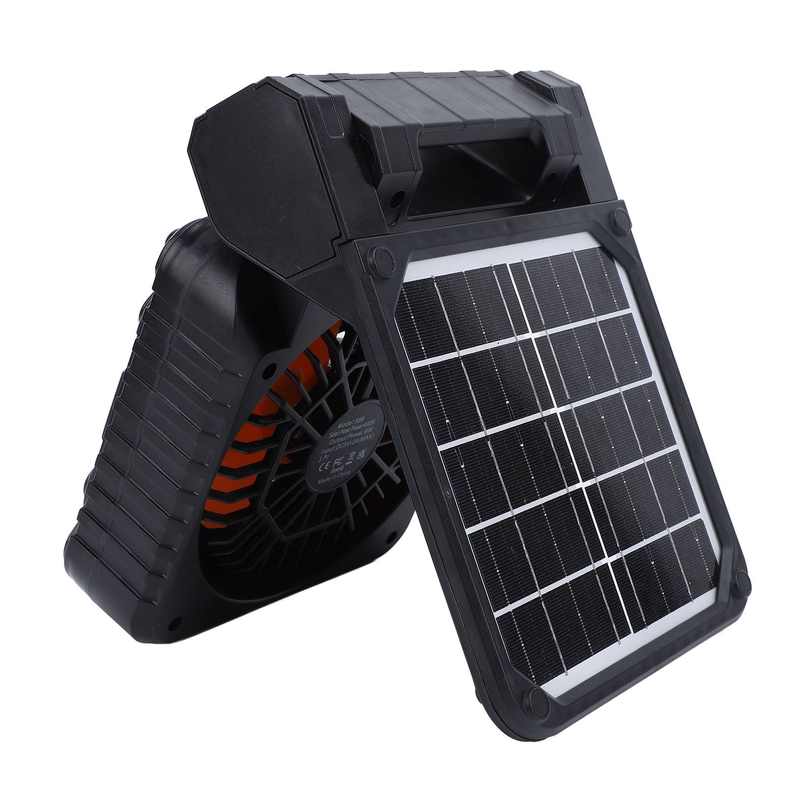 Solar Powered Camping Fan Strong Wind USB Rechargeable Battery Operated view 8