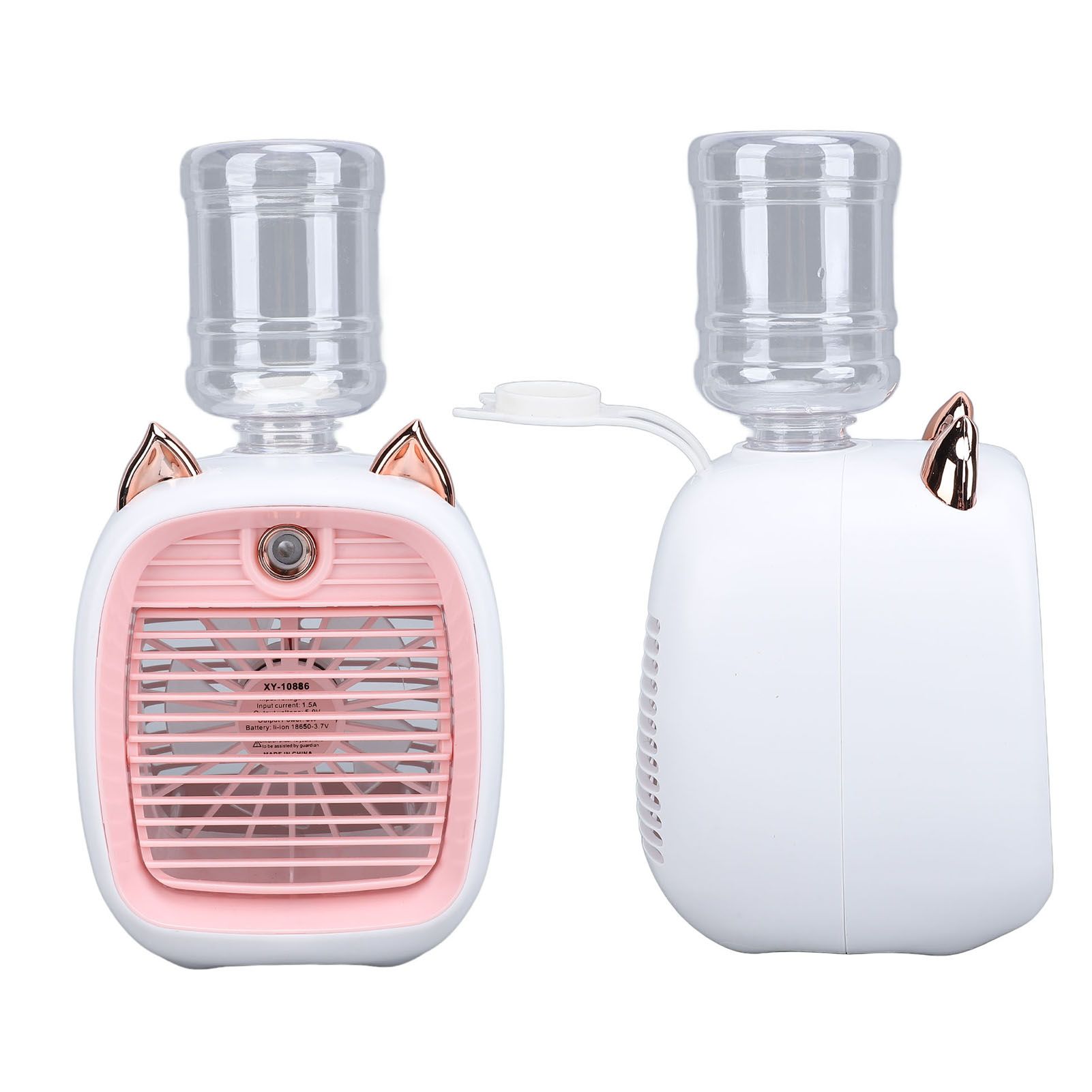 Desktop Cooling Fan Little Fox Shaped Misting USB Rechargeable 800mah Mini view 4