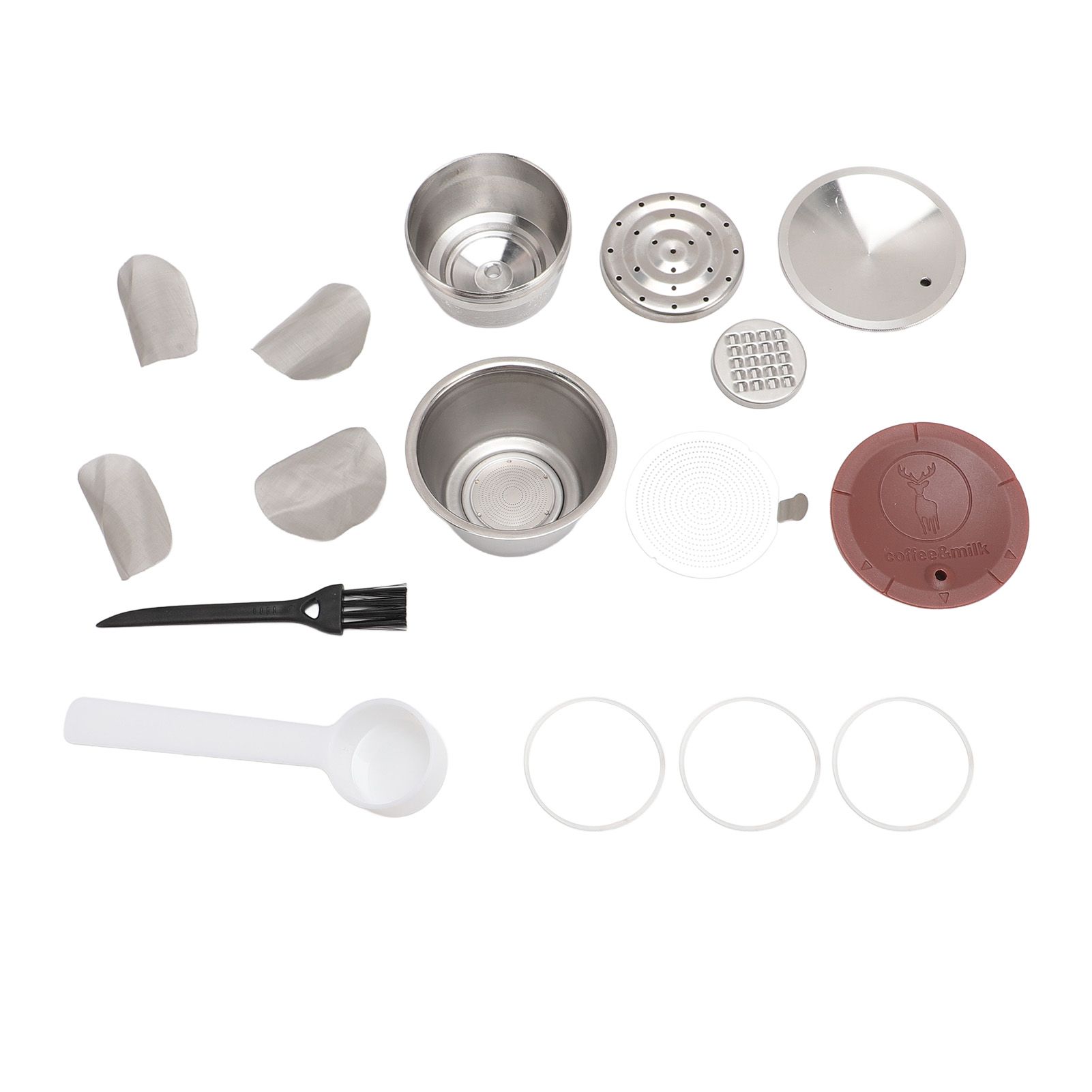Stainless Steel Coffee Capsule Easy to Clean Silicone Lid Portable view 3