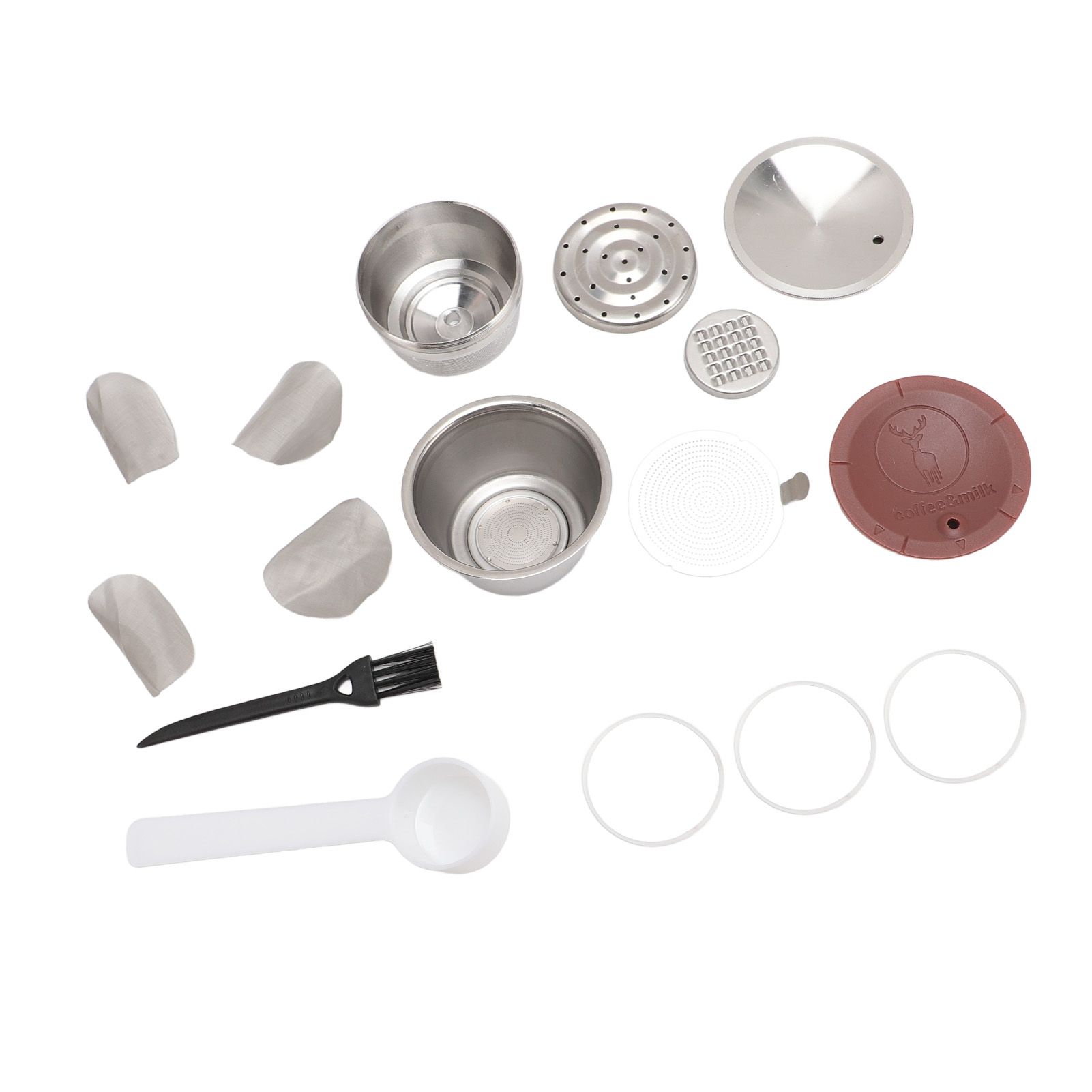 Stainless Steel Coffee Capsule Easy to Clean Silicone Lid Portable view 4