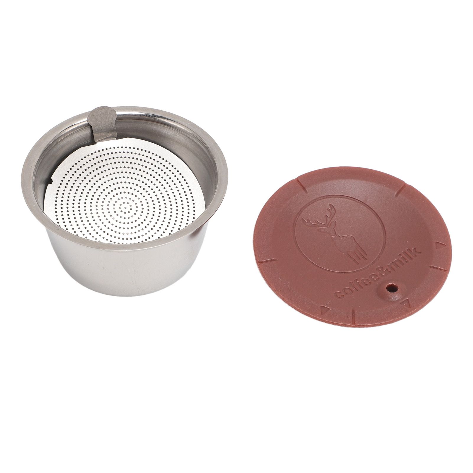 Stainless Steel Coffee Capsule Easy to Clean Silicone Lid Portable view 5