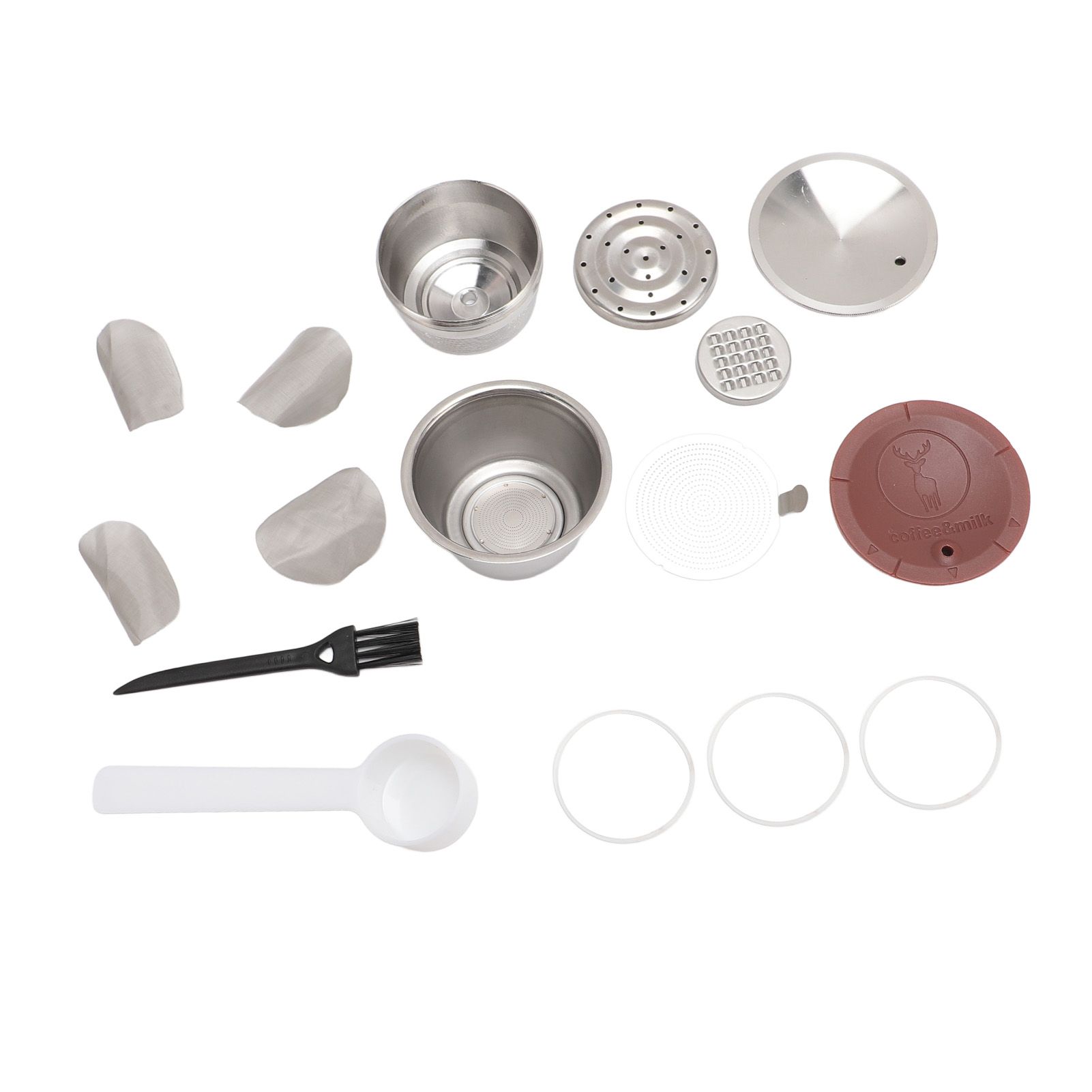 Stainless Steel Coffee Capsule Easy to Clean Silicone Lid Portable view 6