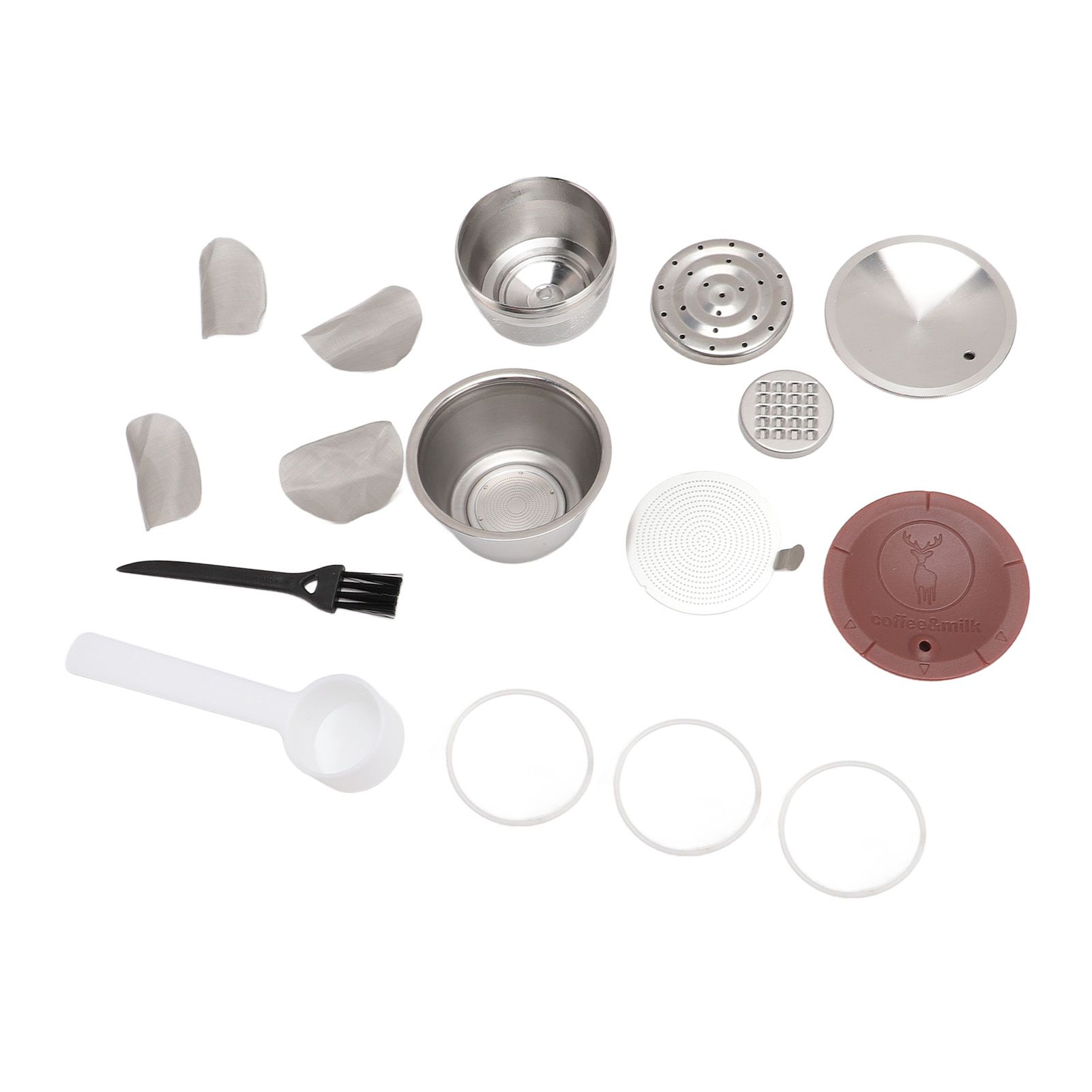 Stainless Steel Coffee Capsule Easy to Clean Silicone Lid Portable view 8