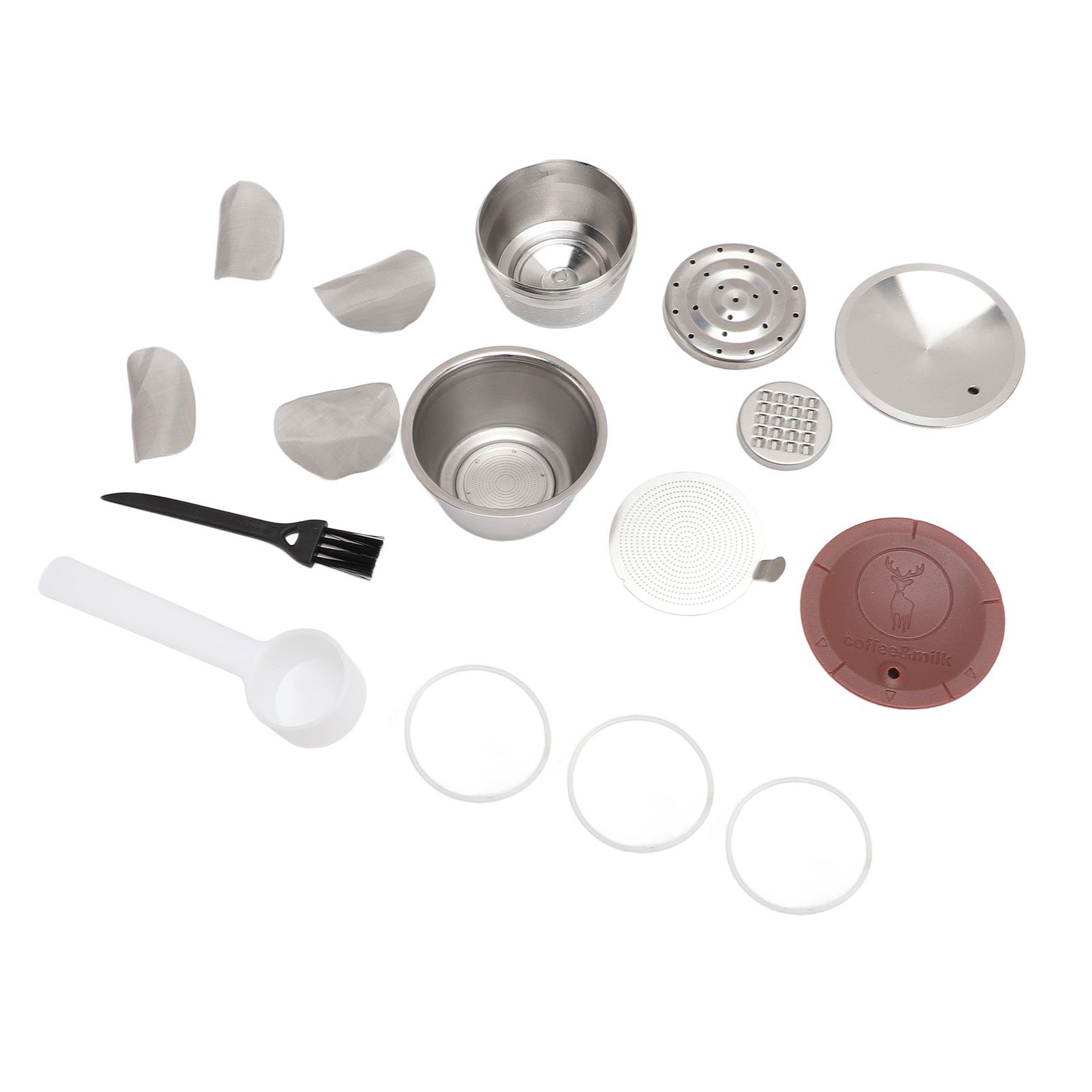Stainless Steel Coffee Capsule Easy to Clean Silicone Lid Portable view 9