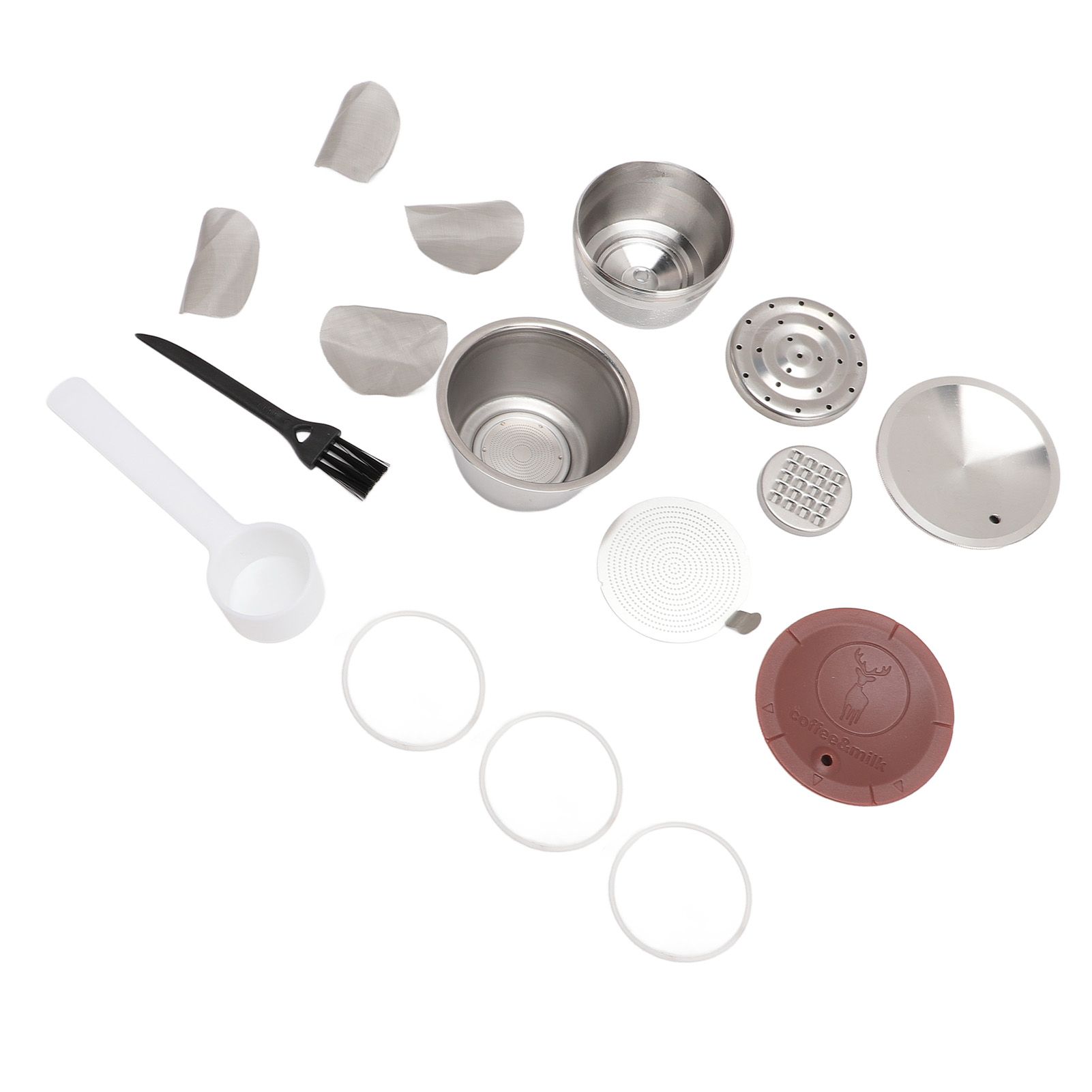Stainless Steel Coffee Capsule Easy to Clean Silicone Lid Portable view 11