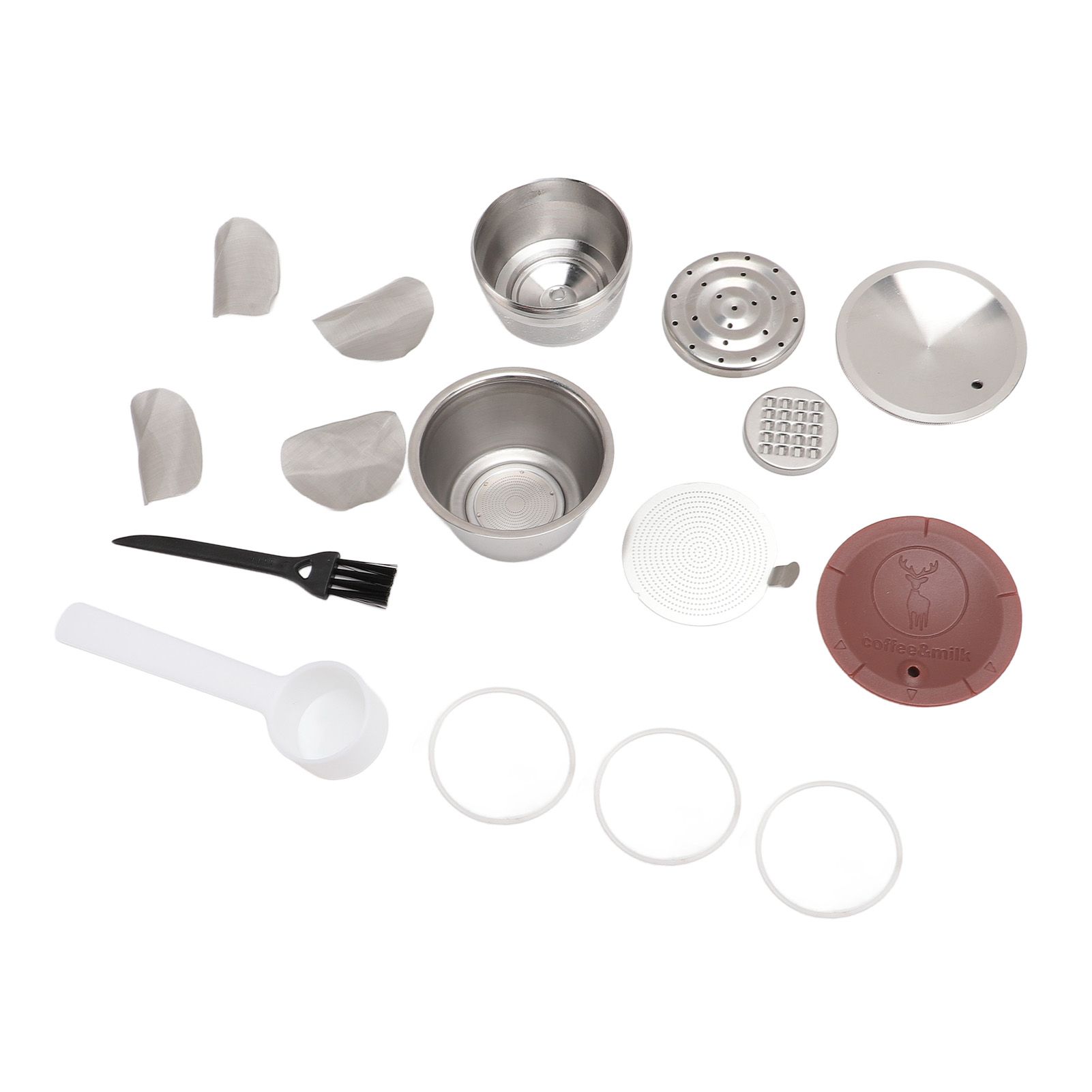 Stainless Steel Coffee Capsule Easy to Clean Silicone Lid Portable view 12