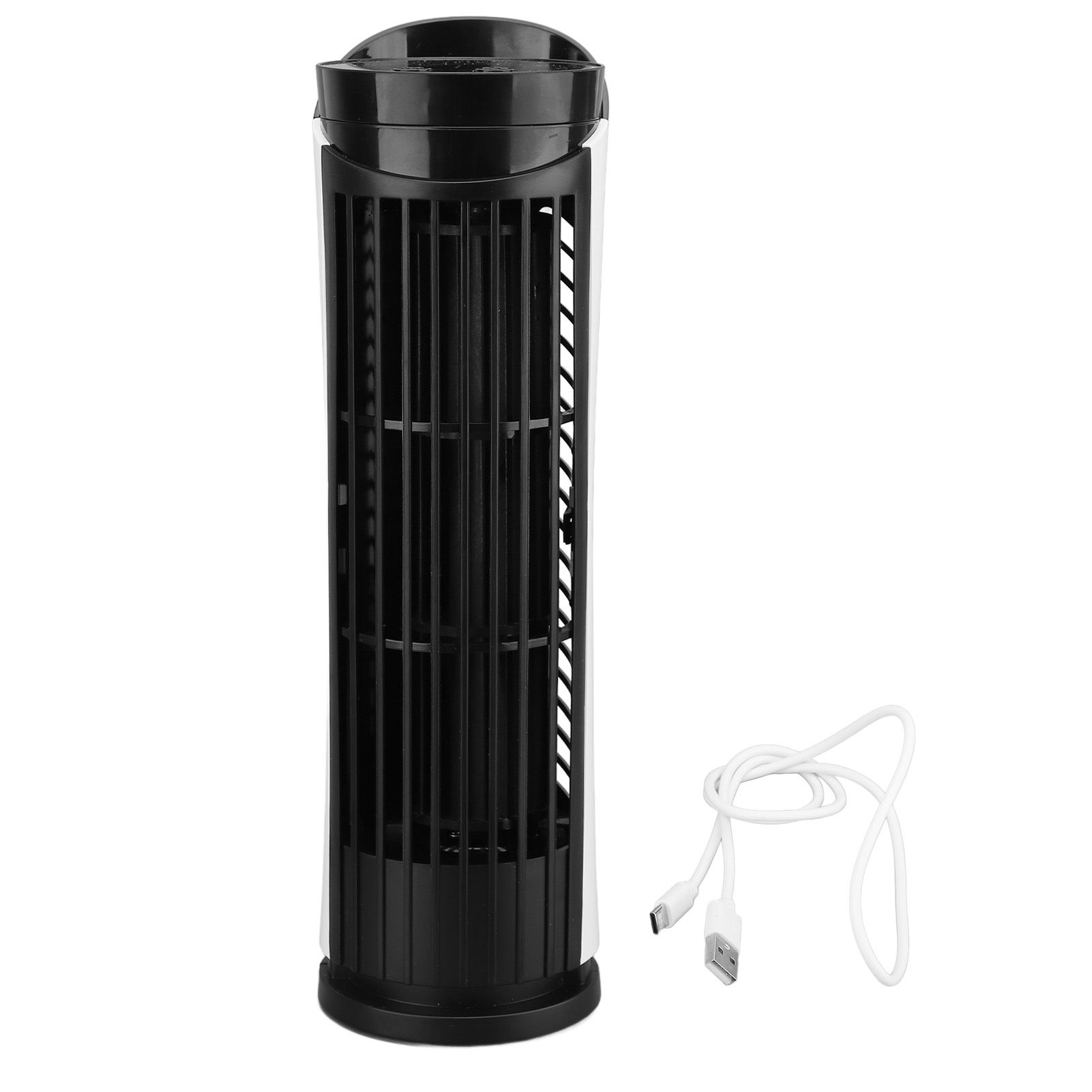 Tower Fan USB Bladeless 2 Lighting Modes 2 Speeds Adjustable Desk Tower Fan view 3