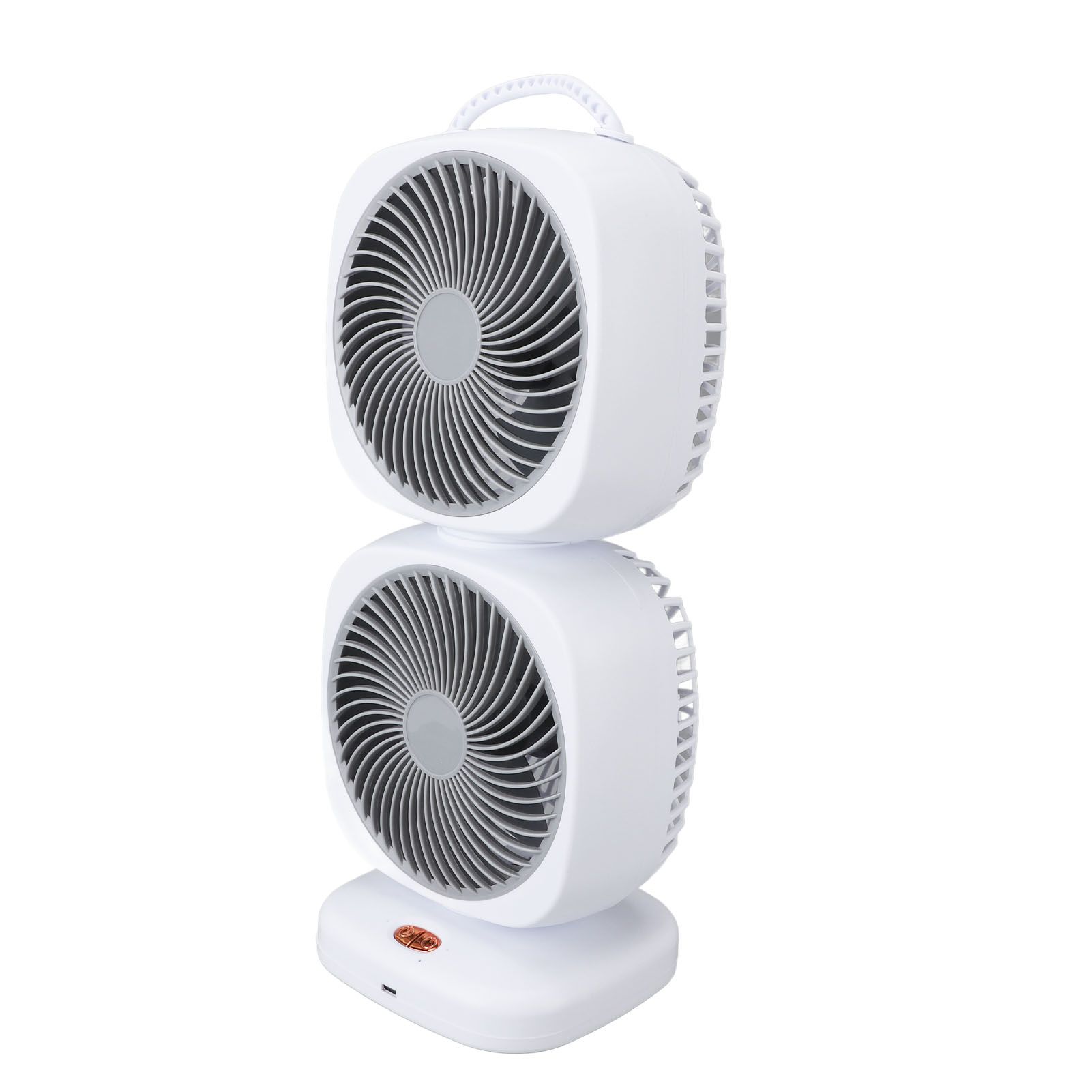 Double Layer Tower Fan 5 Speeds Rechargeable Portable Small Oscillating Table view 6