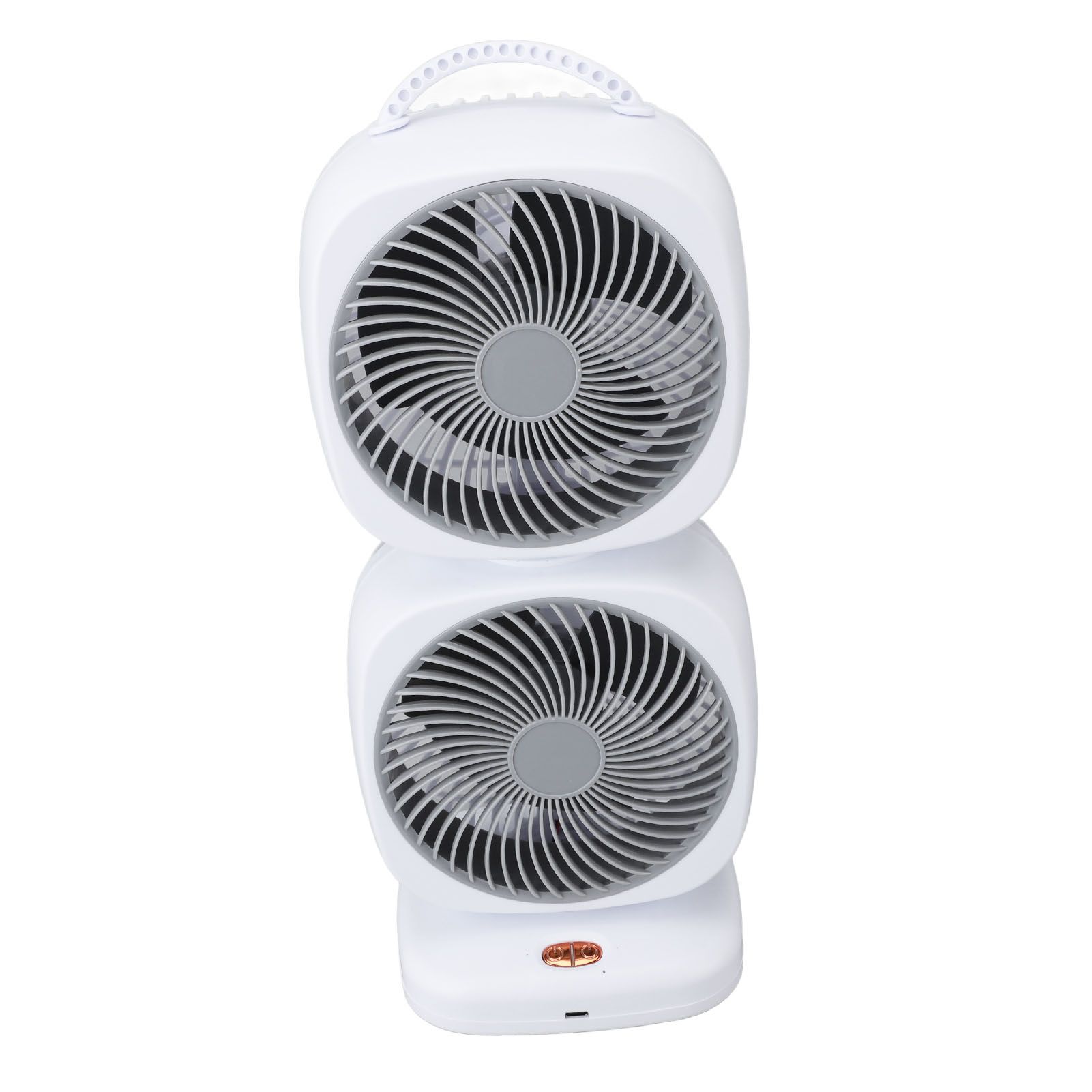 Double Layer Tower Fan 5 Speeds Rechargeable Portable Small Oscillating Table view 8