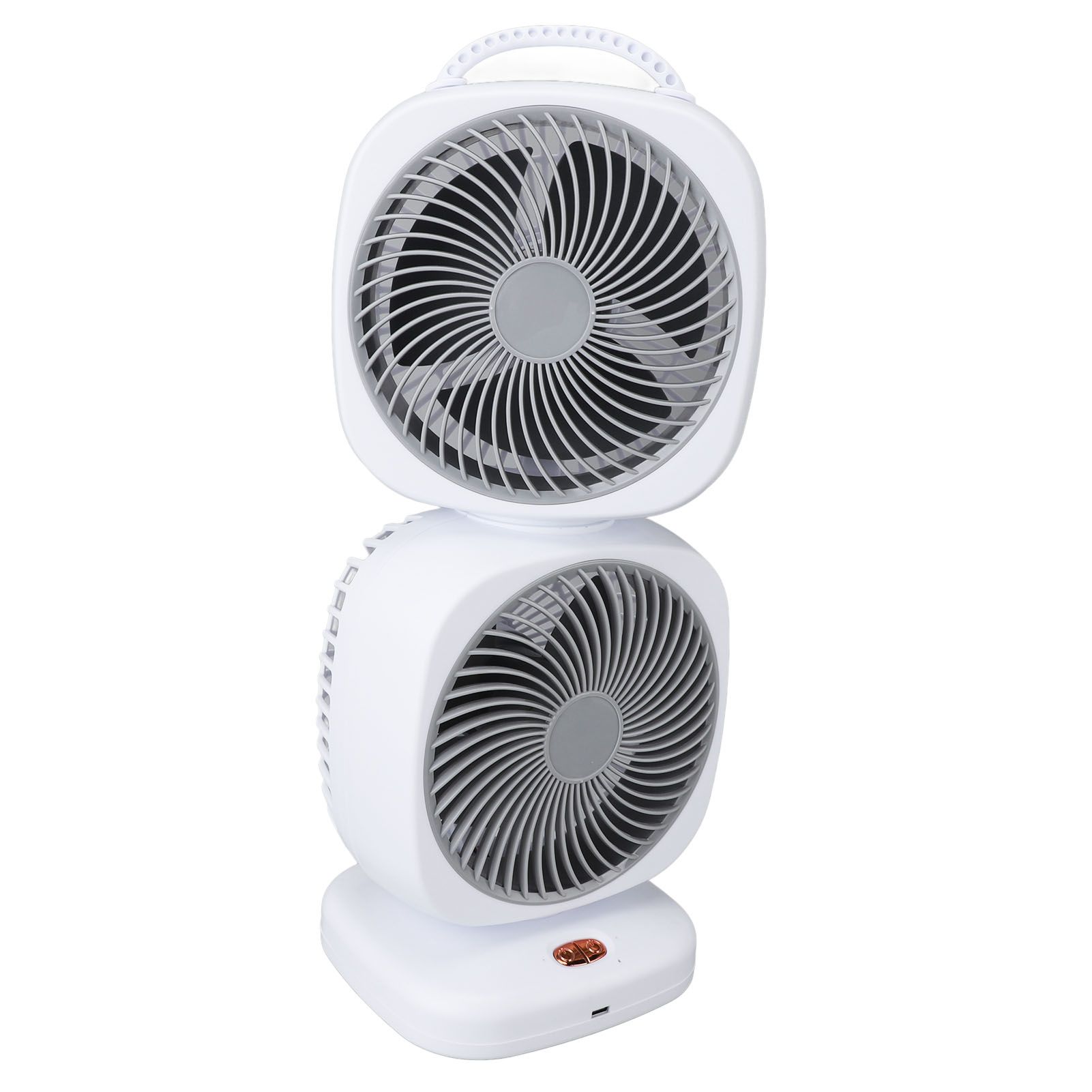 Double Layer Tower Fan 5 Speeds Rechargeable Portable Small Oscillating Table view 9