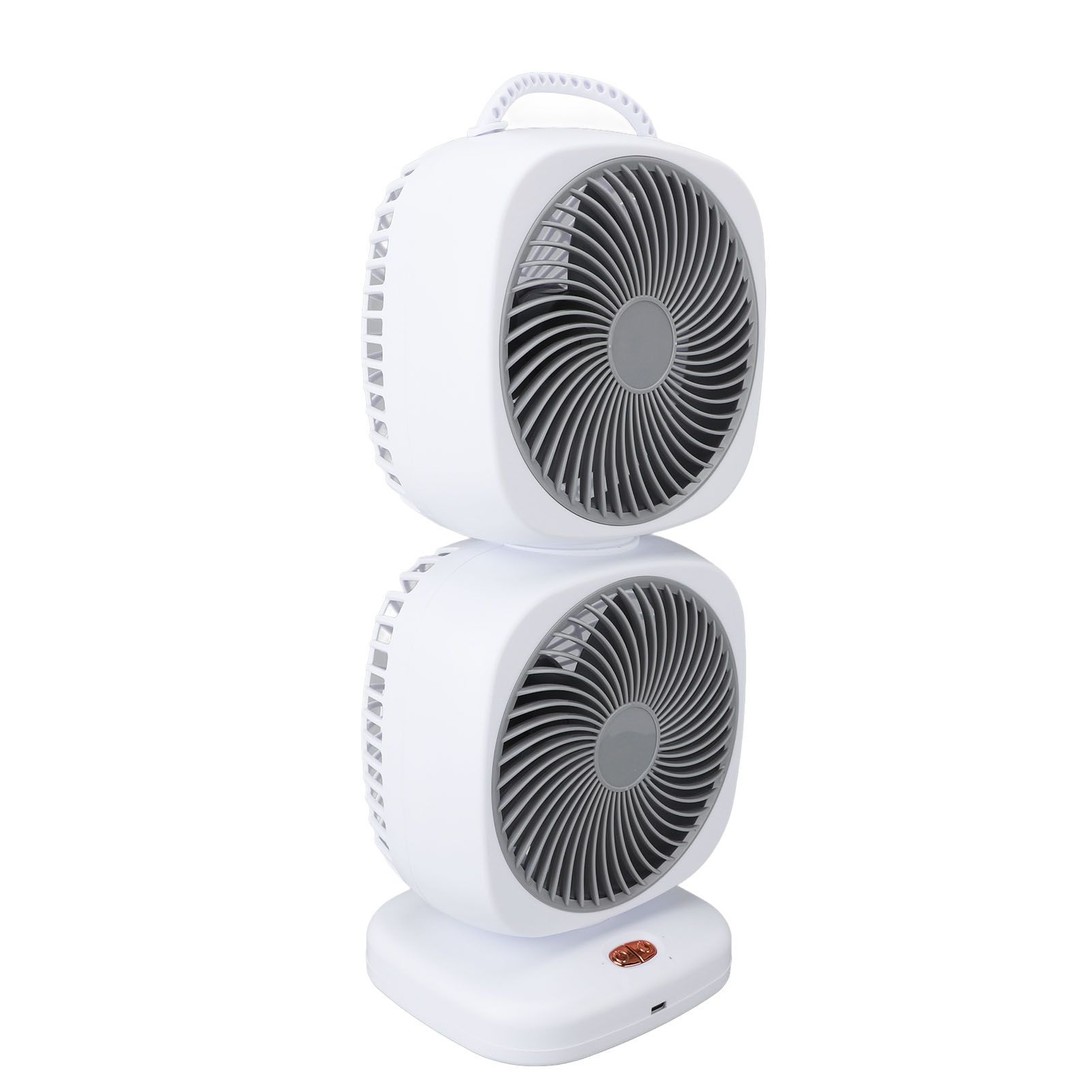Double Layer Tower Fan 5 Speeds Rechargeable Portable Small Oscillating Table view 12