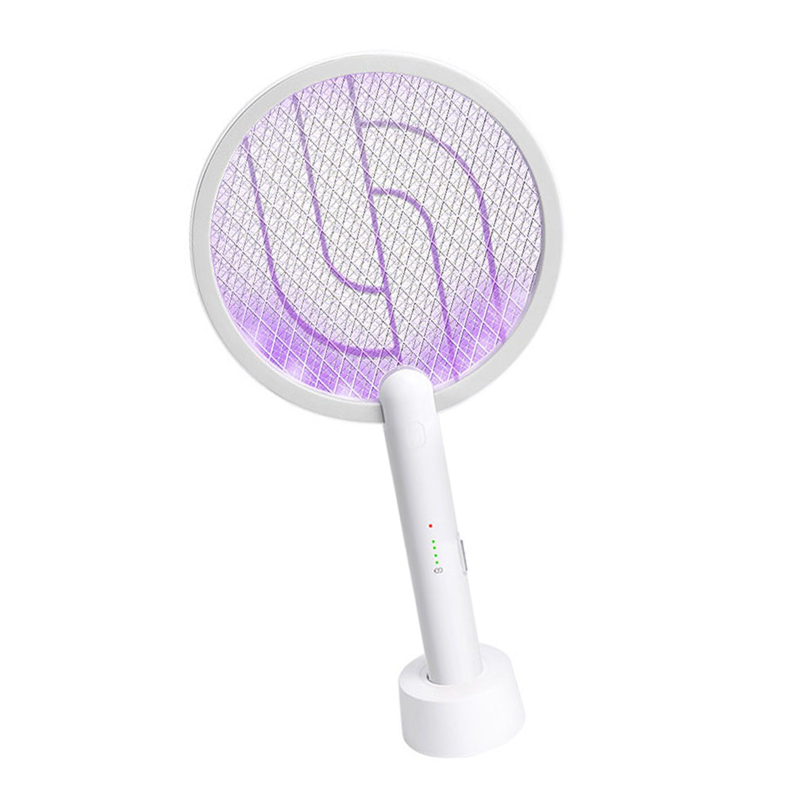 Electric Swatter 2 in 1 Rechargeable 1200mAh 8h Working Purple Lamp Powerful view 3