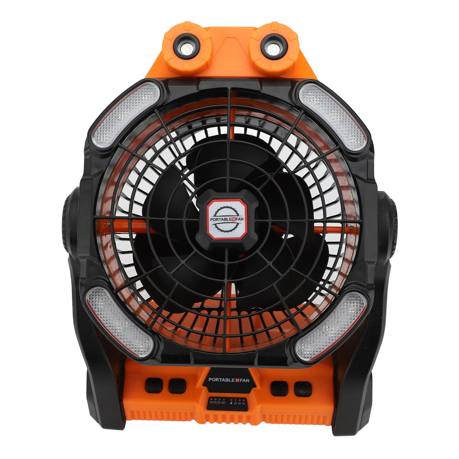 Camping Fan Rechargeable 10400mAh Timing 7 Light Modes Dual Blades Dual Motor