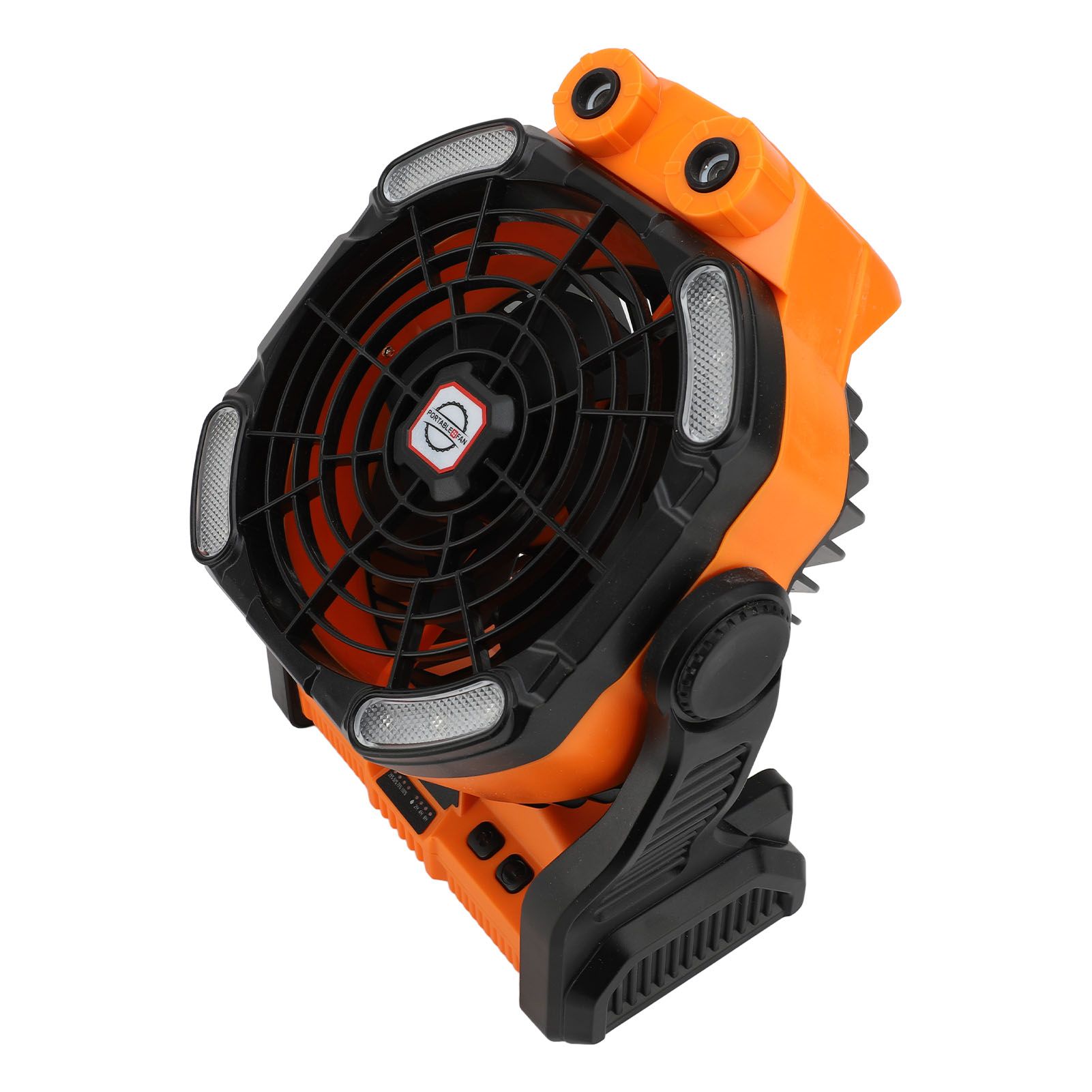 Camping Fan Rechargeable 10400mAh Timing 7 Light Modes Dual Blades Dual Motor view 10