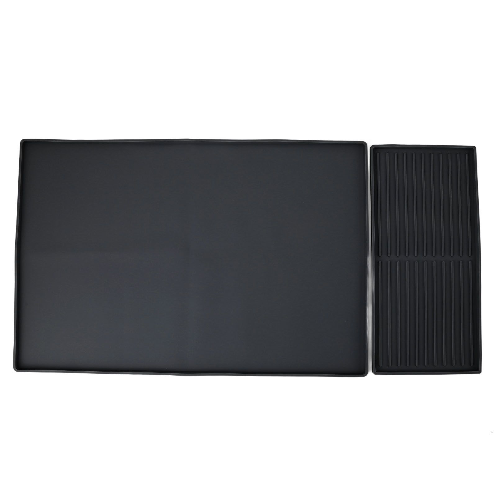 Coffee Machine Bar Mat Heat Insulation Silicone Dual Zone Drying Mat and Drip view 6