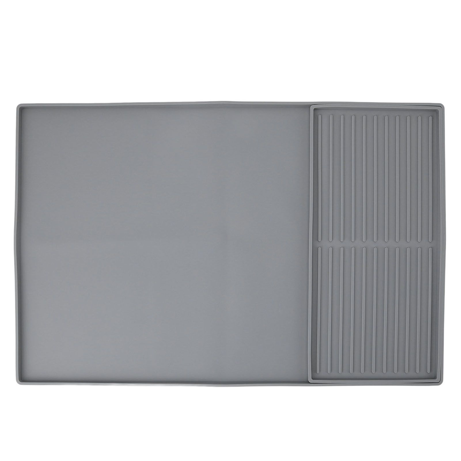 Coffee Machine Bar Mat Heat Insulation Silicone Dual Zone Drying Mat and Drip view 3