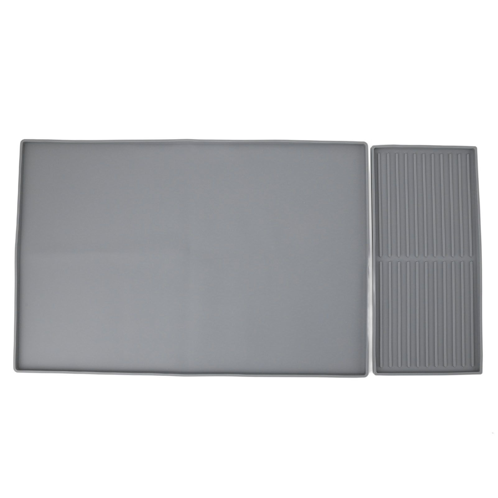 Coffee Machine Bar Mat Heat Insulation Silicone Dual Zone Drying Mat and Drip view 6