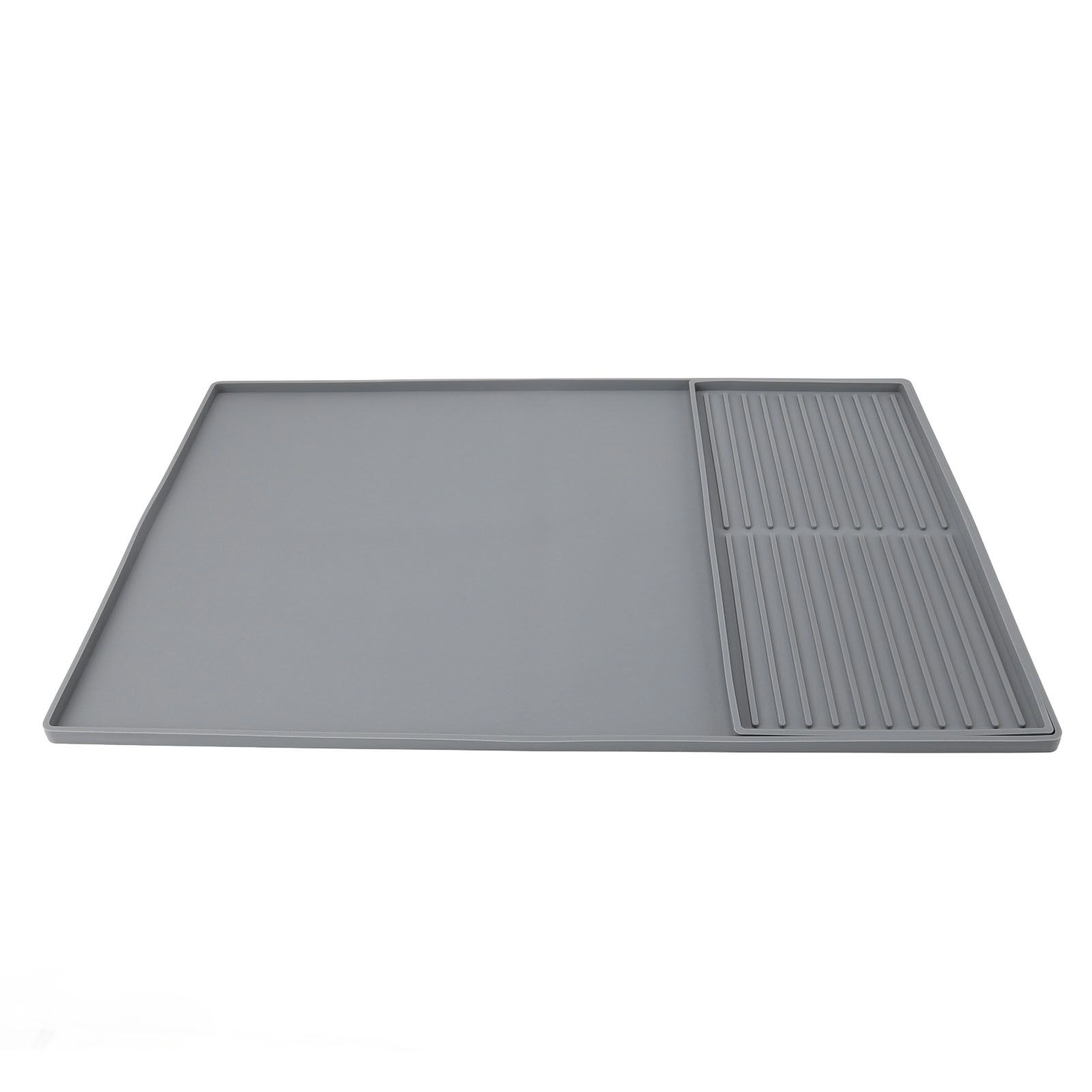 Coffee Machine Bar Mat Heat Insulation Silicone Dual Zone Drying Mat and Drip view 8