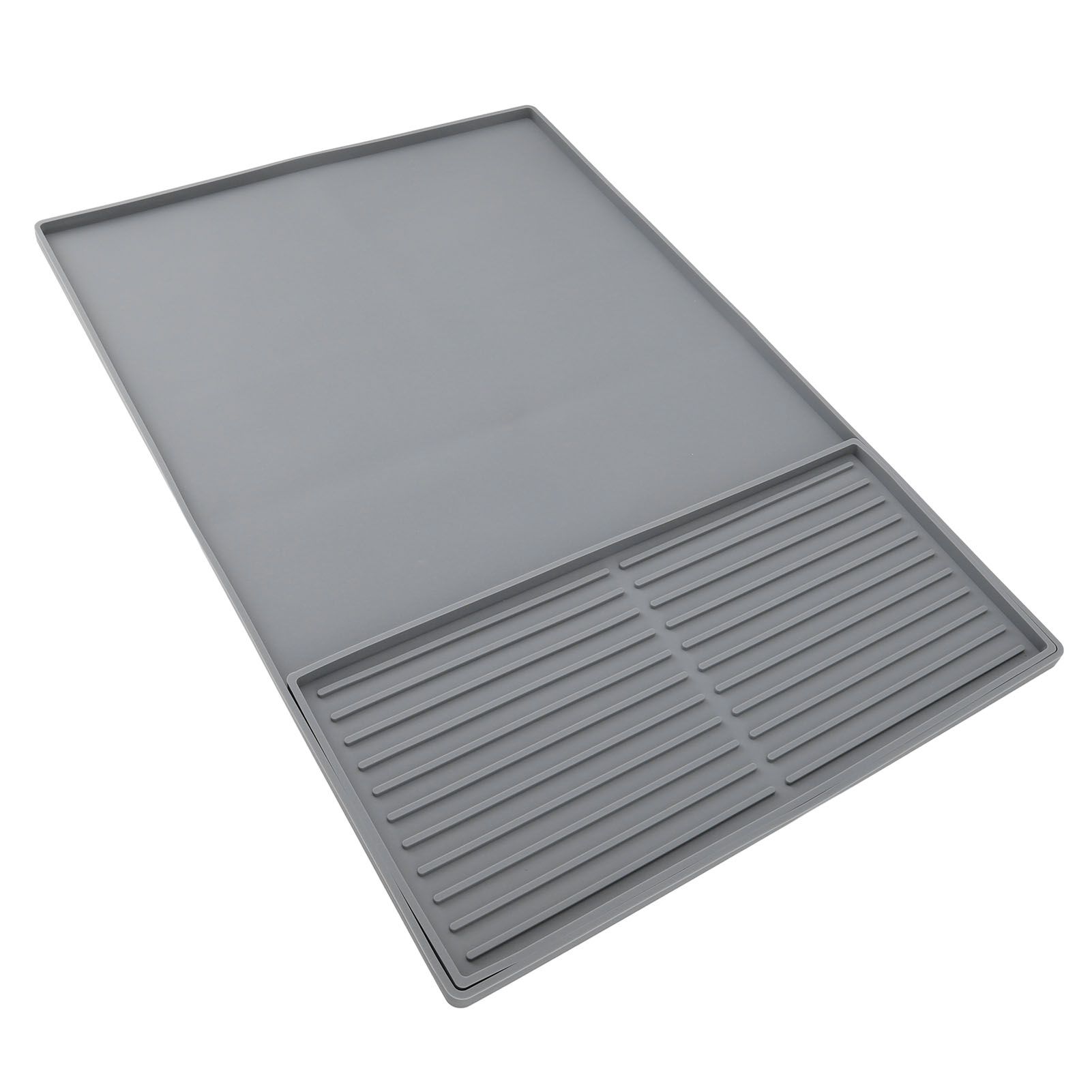 Coffee Machine Bar Mat Heat Insulation Silicone Dual Zone Drying Mat and Drip view 11
