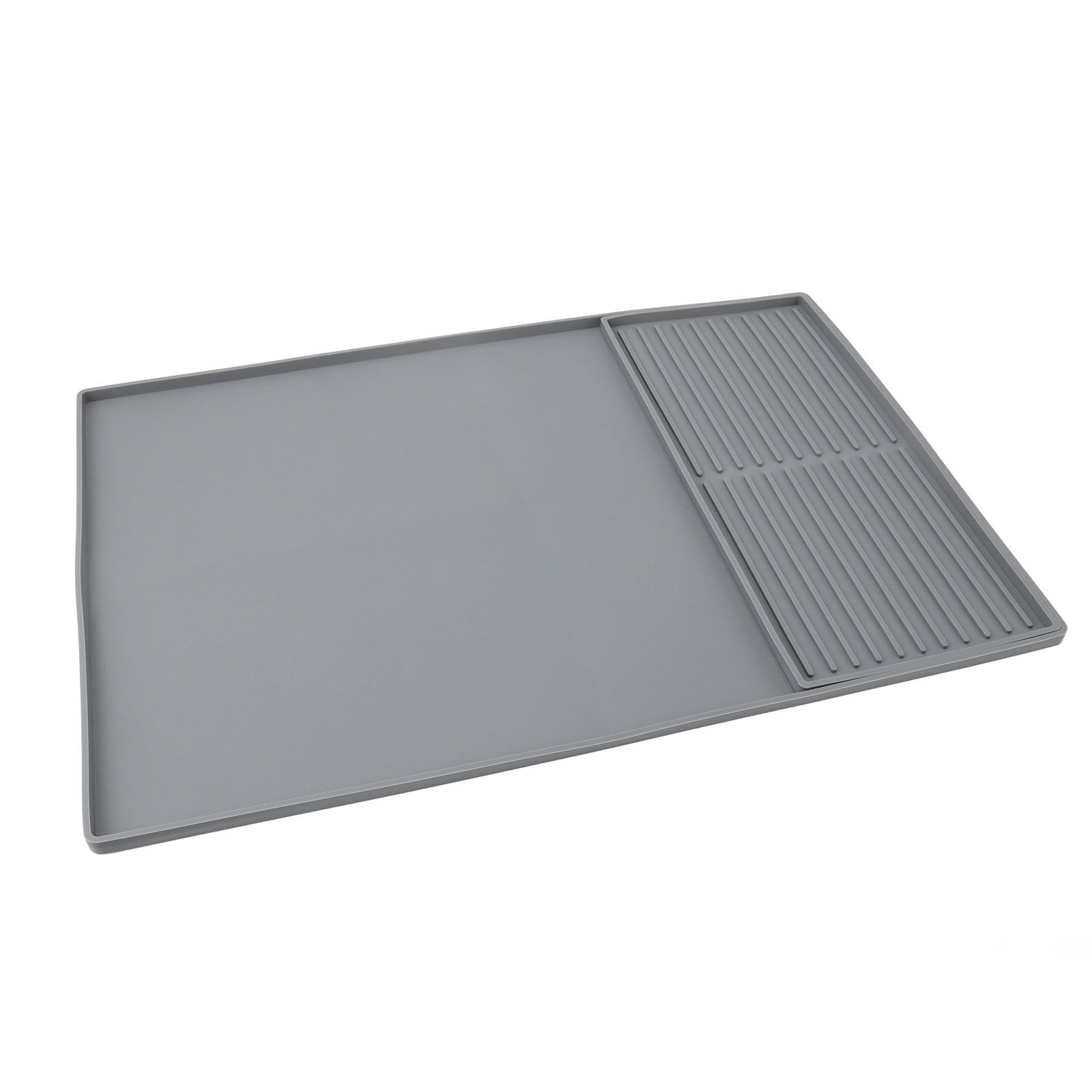 Coffee Machine Bar Mat Heat Insulation Silicone Dual Zone Drying Mat and Drip view 12