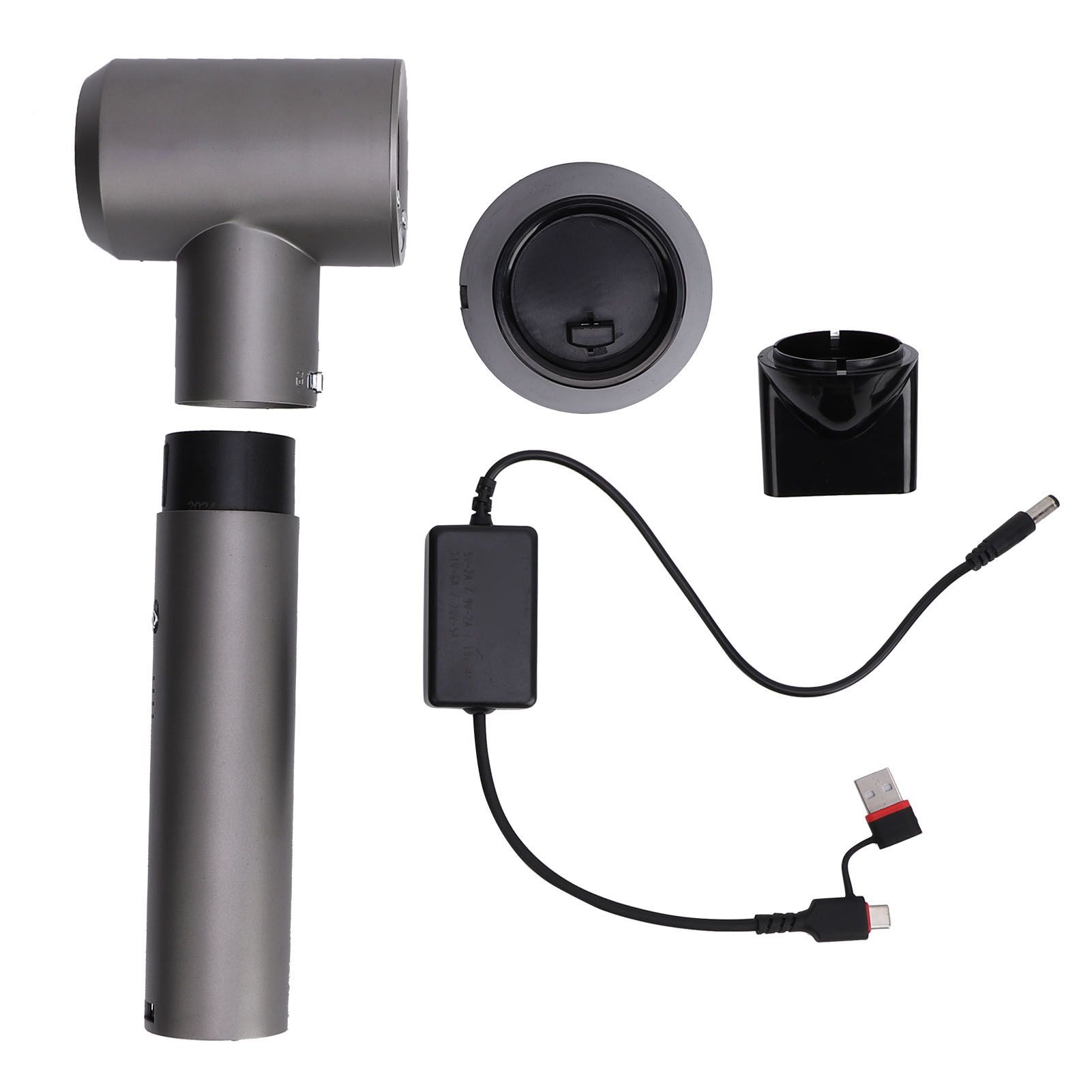 Cordless Hair Dryer Hot and Cold Air Mode USB Rechargeable LED Battery Display view 3