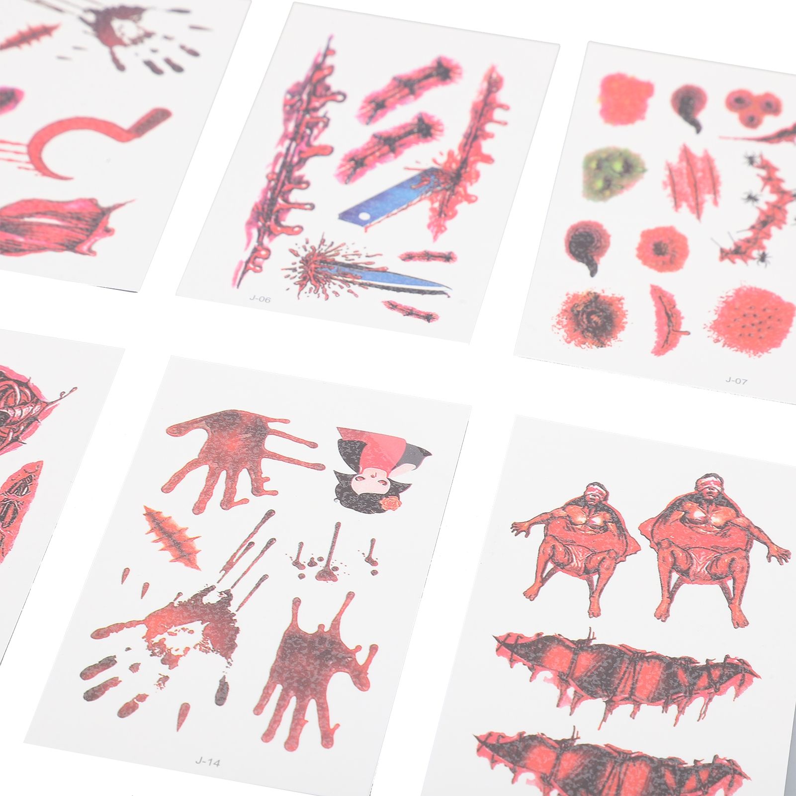 30Pcs Fake Scar Sticker Paper Body Face Decor All Hallows Day April Fools Day view 5