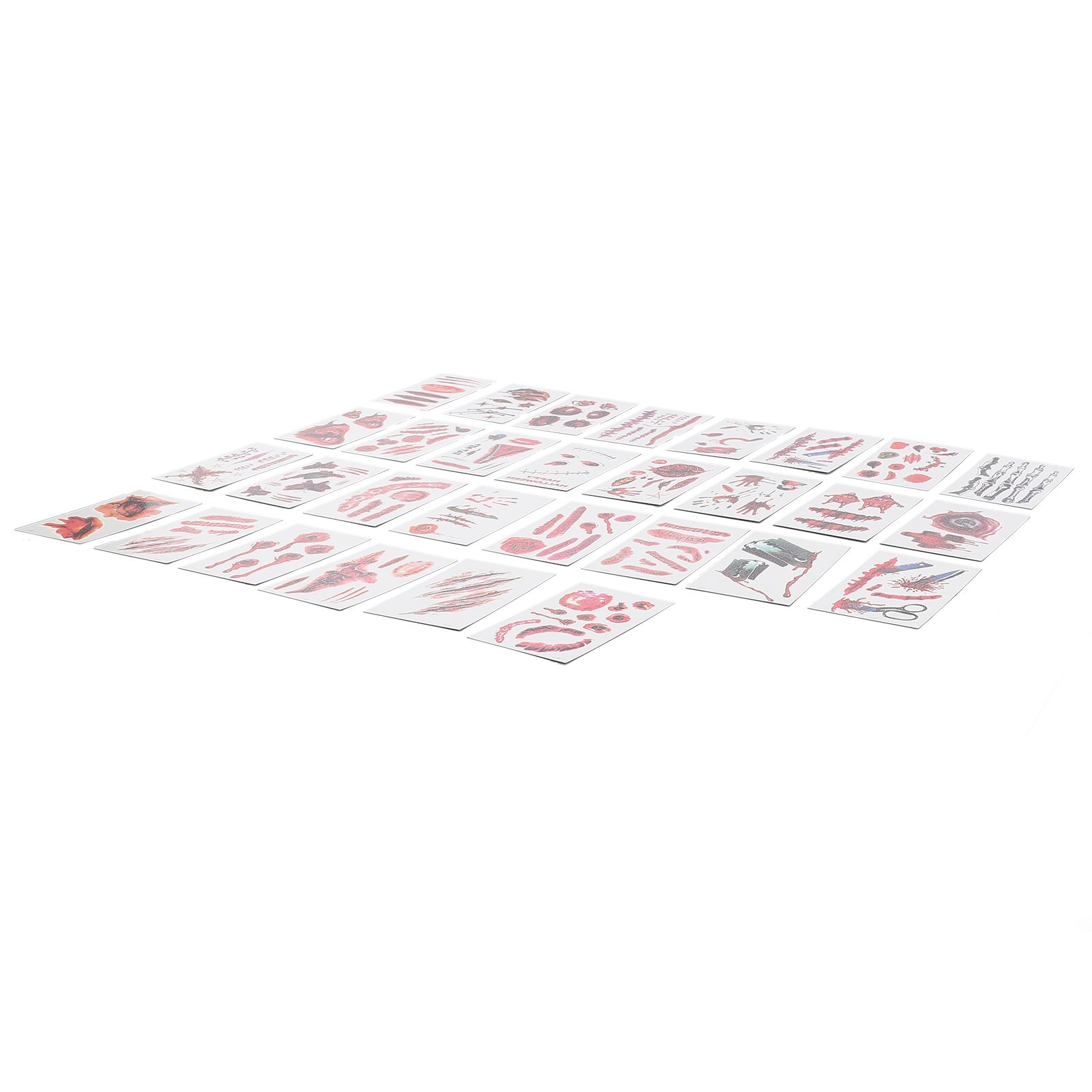 30Pcs Fake Scar Sticker Paper Body Face Decor All Hallows Day April Fools Day view 12