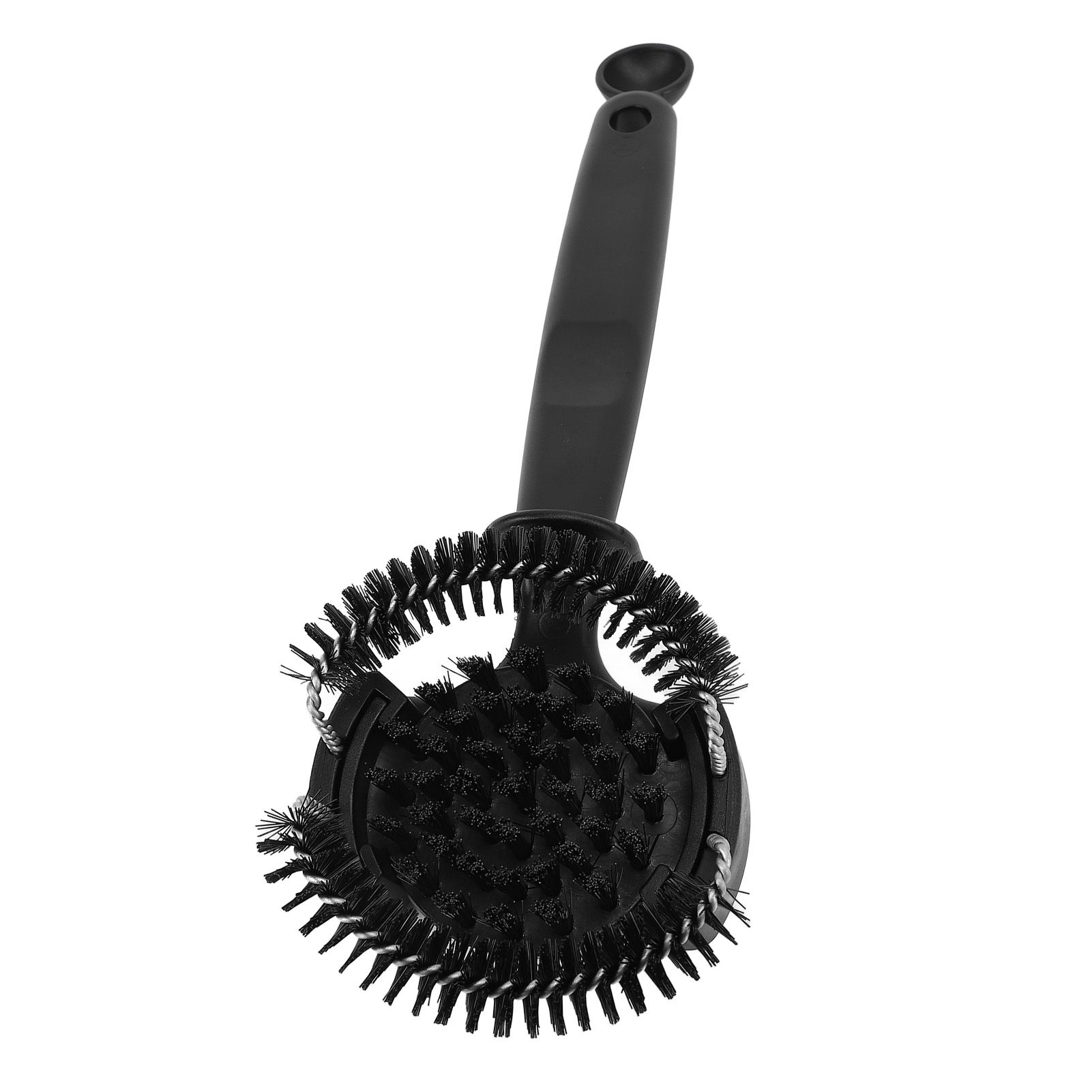 Coffee Machine Cleaning Brush Extended Handle Detachable Nylon Bristle Round