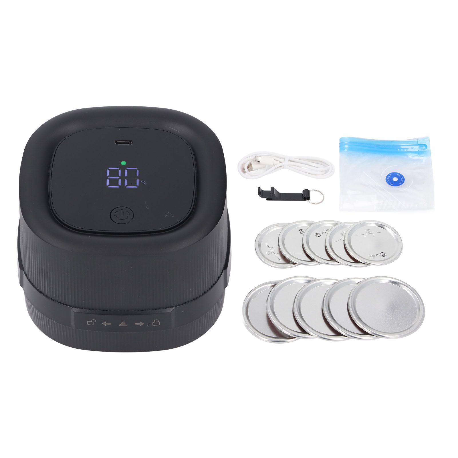 Jar Vacuum Sealer LED Large Screen Rechargeable Electric Jar Vacuum Sealing view 2