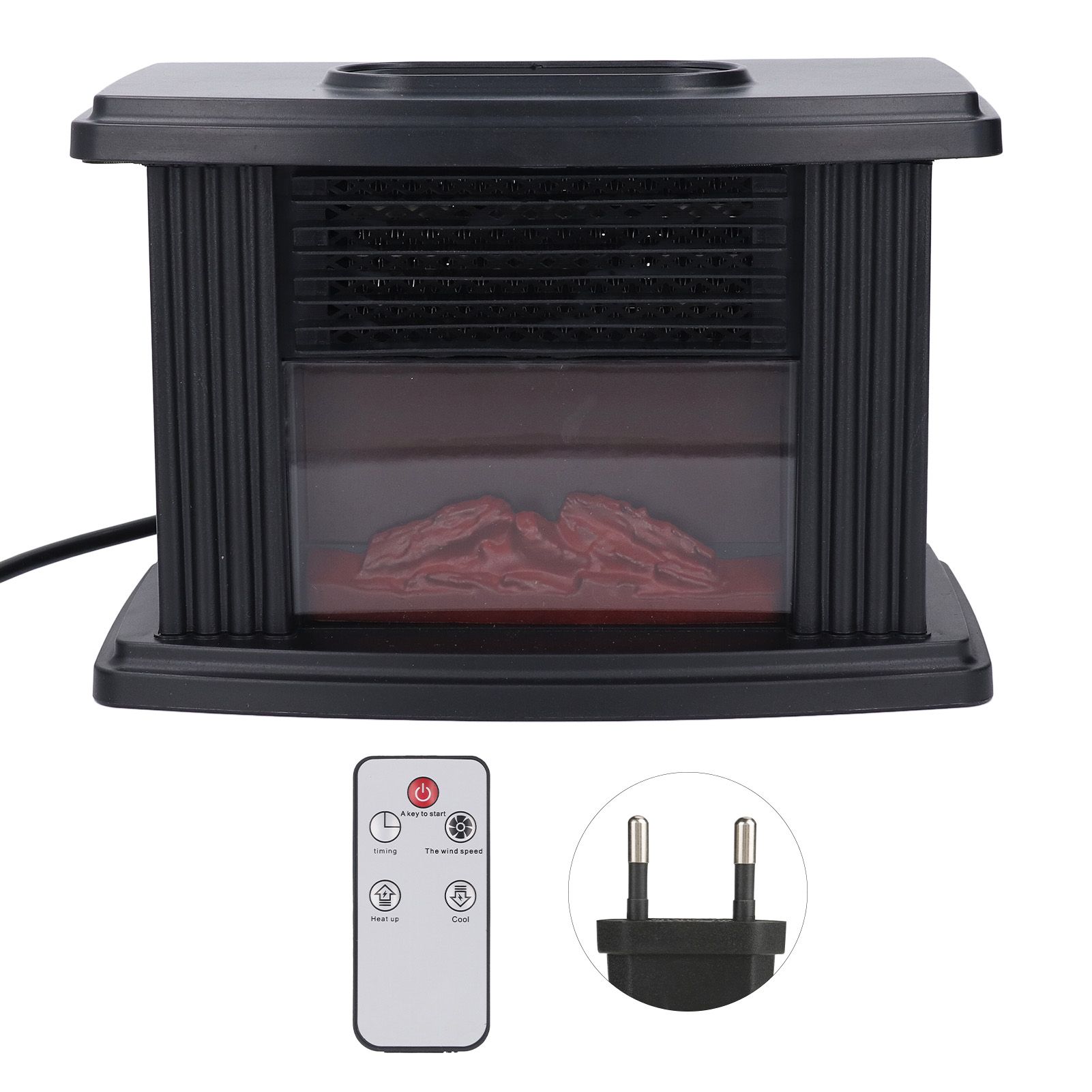 Electric Heater Remote Control Compact Fast Heating Low Noise Overheating Tip view 3