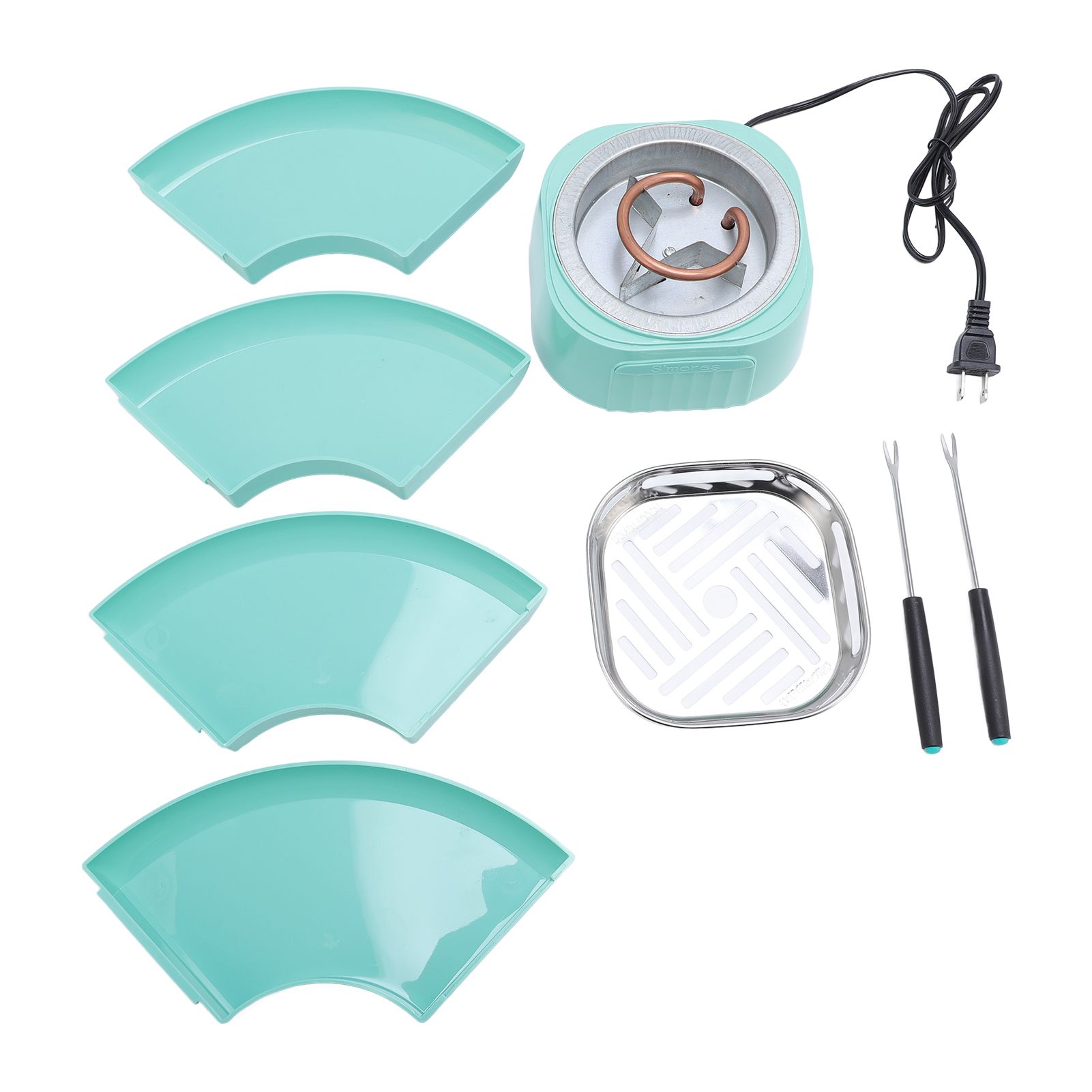 Indoor Electric Smores Maker with 4 Detachable Trays Adjustable Temperature view 3