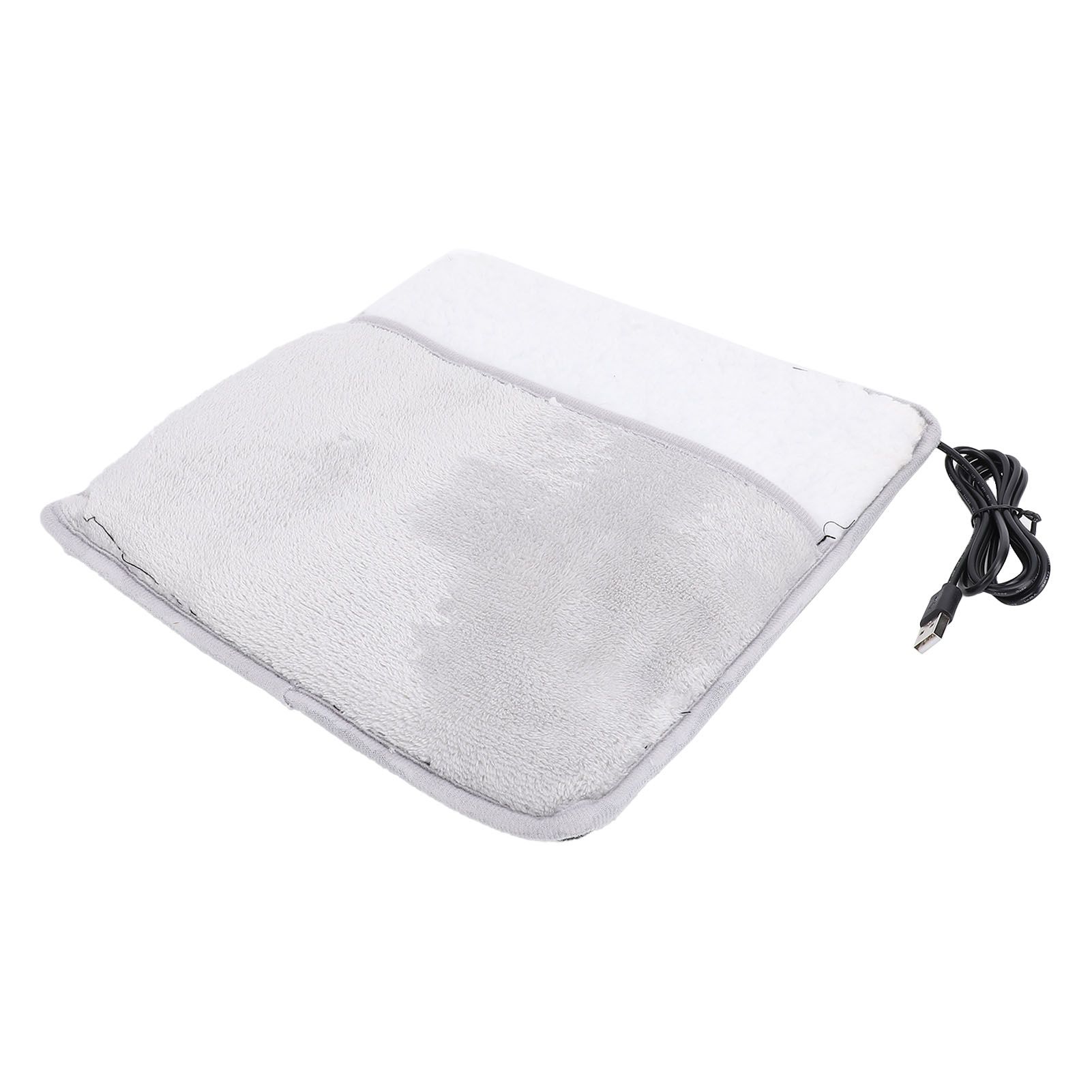 Electric Foot Warmer Grey USB Fast Heating Flannel Electric Feet Heating Pad view 6