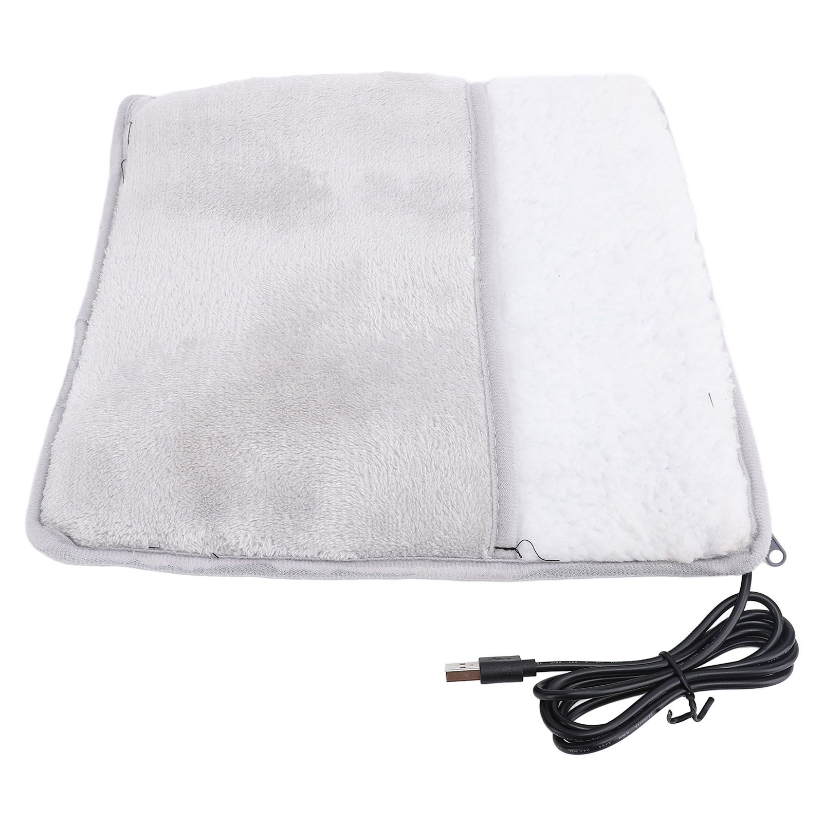 Electric Foot Warmer Grey USB Fast Heating Flannel Electric Feet Heating Pad view 8