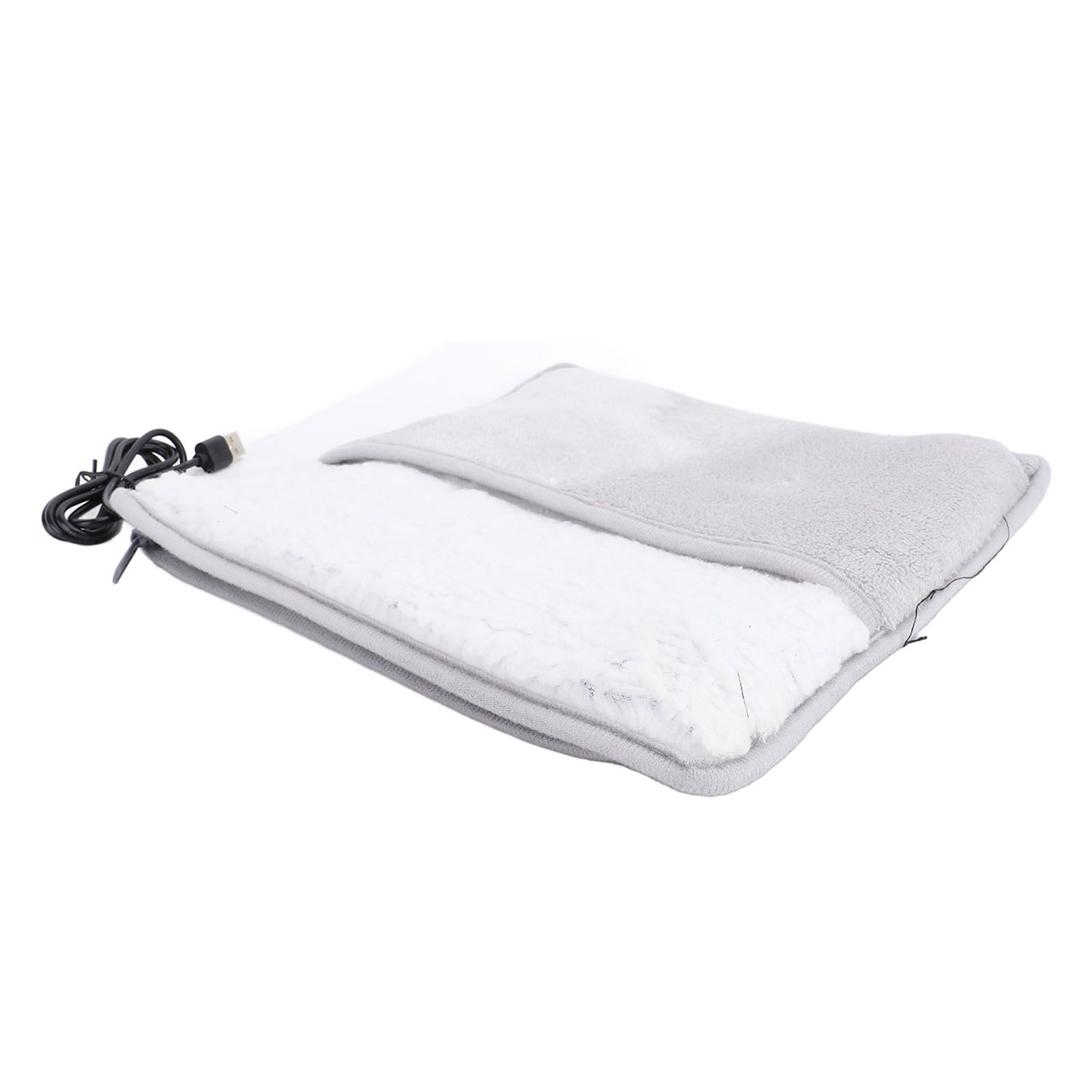 Electric Foot Warmer Grey USB Fast Heating Flannel Electric Feet Heating Pad view 12