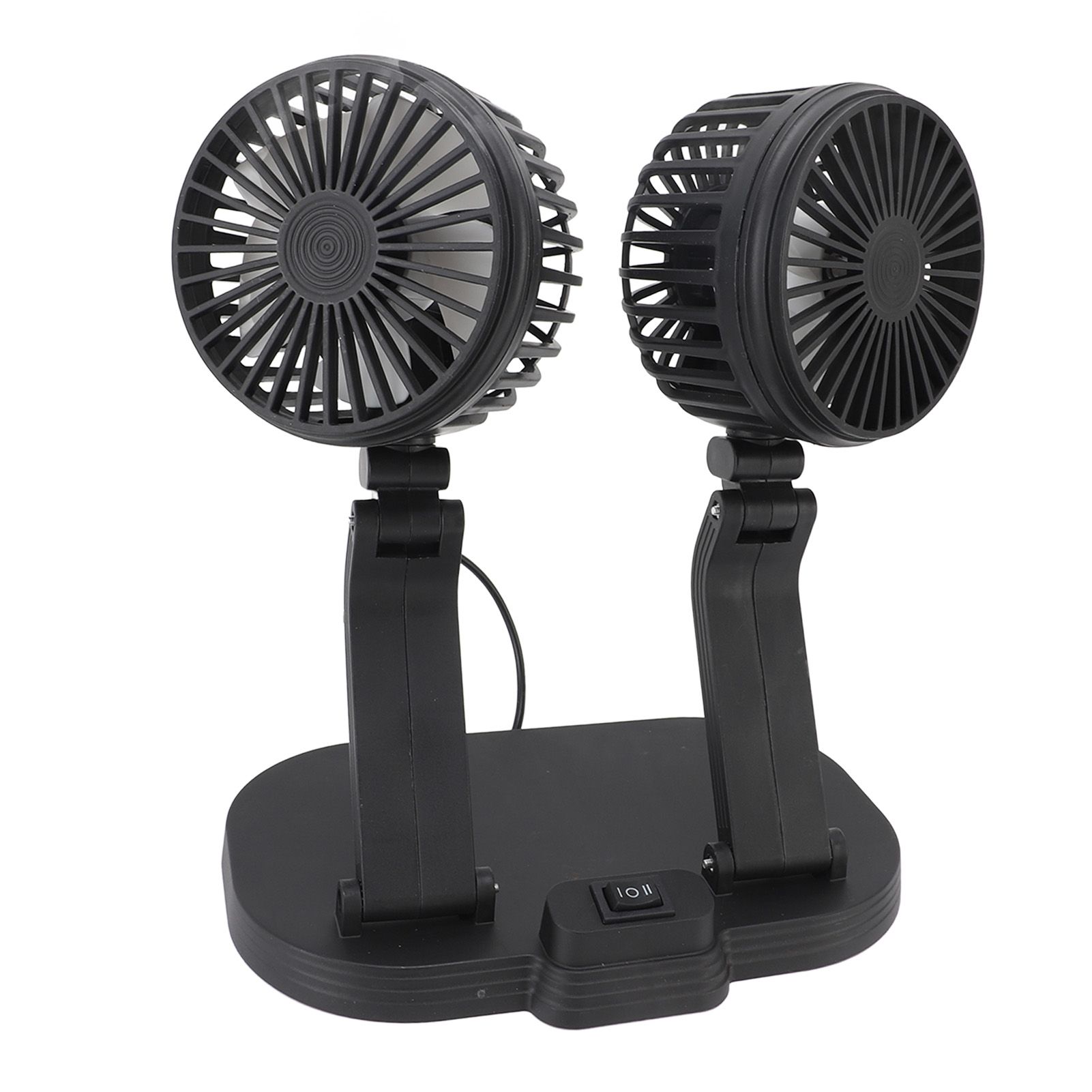 Dual Heads USB Fan for Car Dashboard Multi Speeds Quiet Portable Vehicle view 4