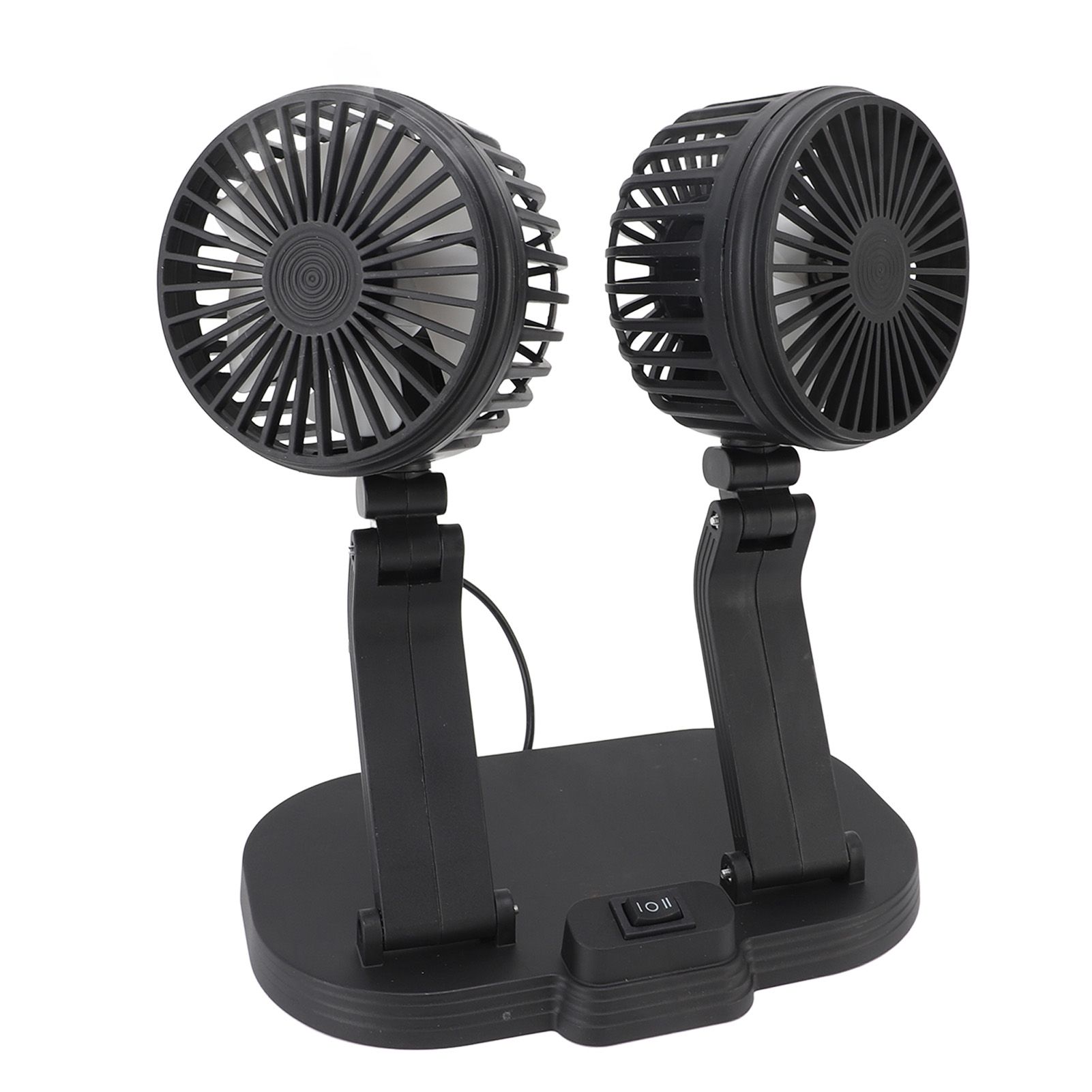 Dual Heads USB Fan for Car Dashboard Multi Speeds Quiet Portable Vehicle view 6