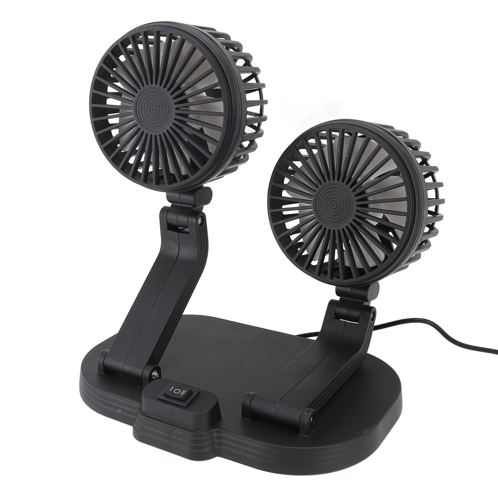 Dual Heads USB Fan for Car Dashboard Multi Speeds Quiet Portable Vehicle view 8