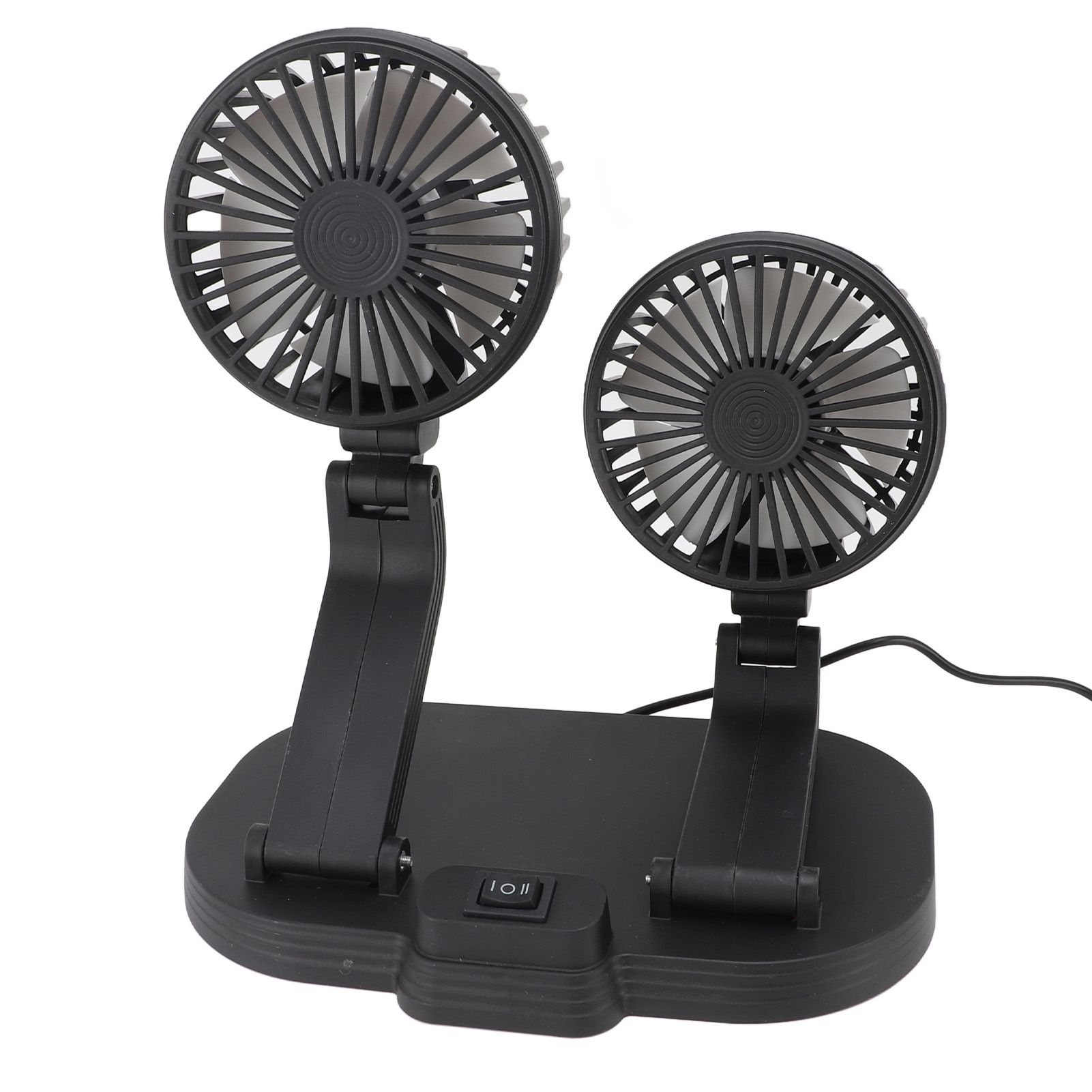 Dual Heads USB Fan for Car Dashboard Multi Speeds Quiet Portable Vehicle view 9