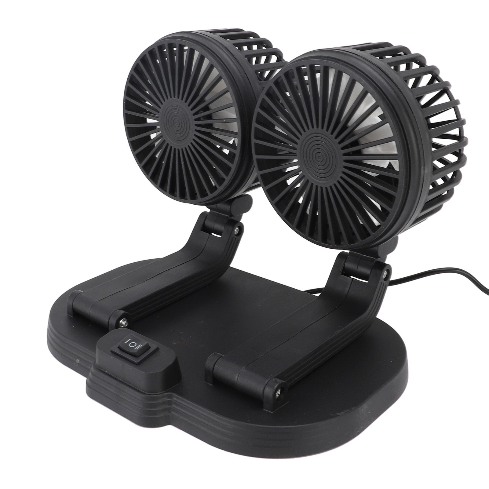 Dual Heads USB Fan for Car Dashboard Multi Speeds Quiet Portable Vehicle view 10