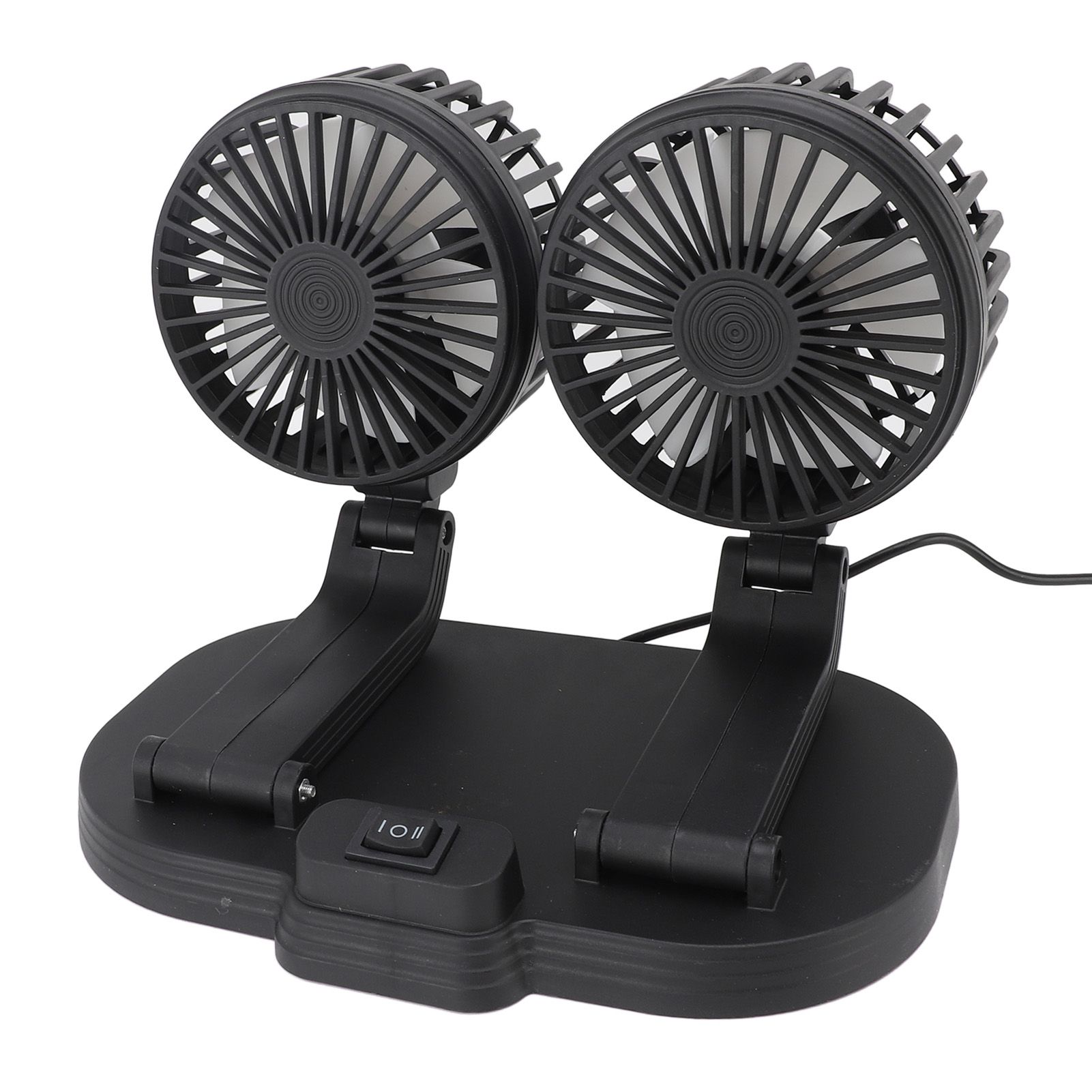 Dual Heads USB Fan for Car Dashboard Multi Speeds Quiet Portable Vehicle view 11