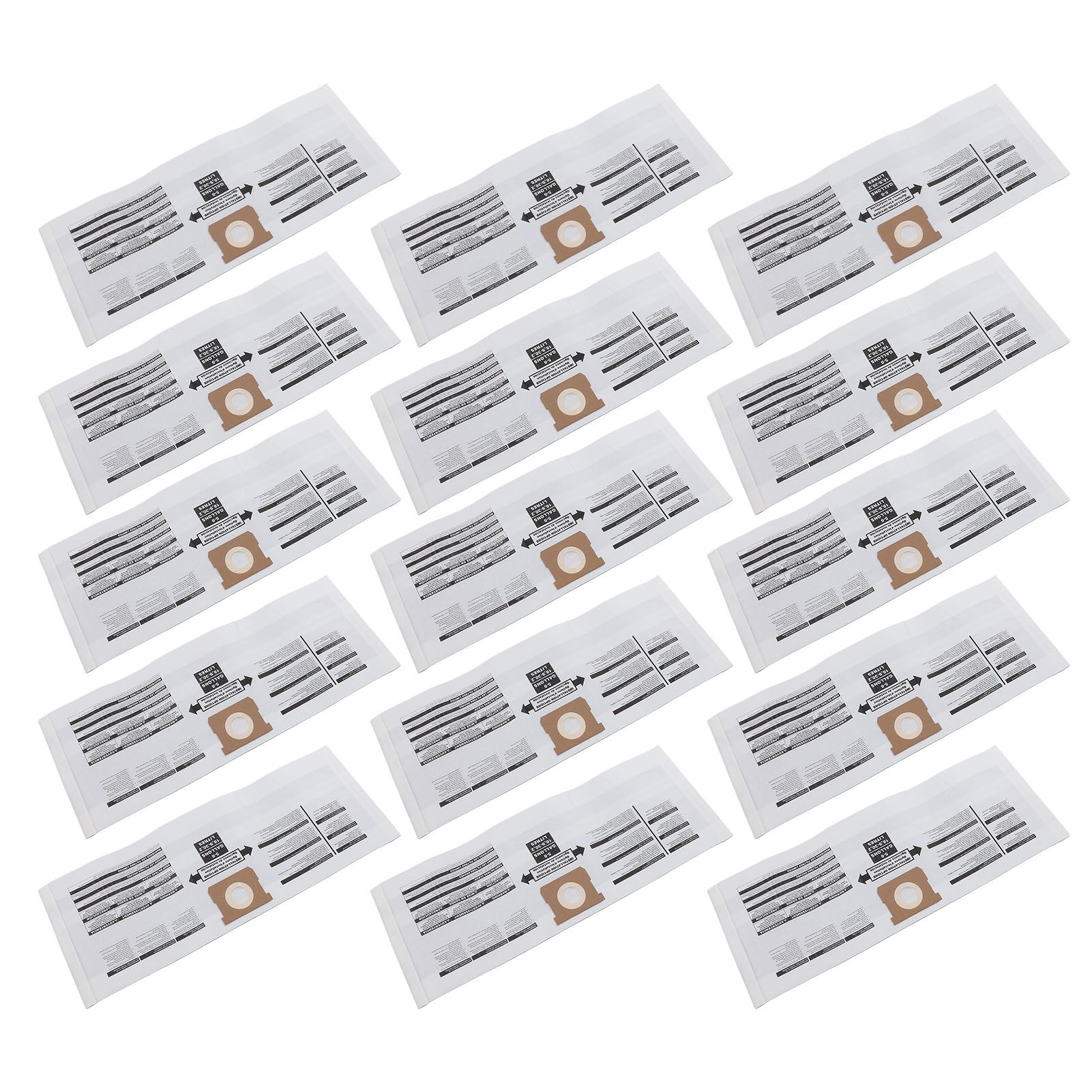 15PCS Filter Bags for 5 to 8 Gallon Vacuum Cleaner Disposable Vacuum Dust view 8
