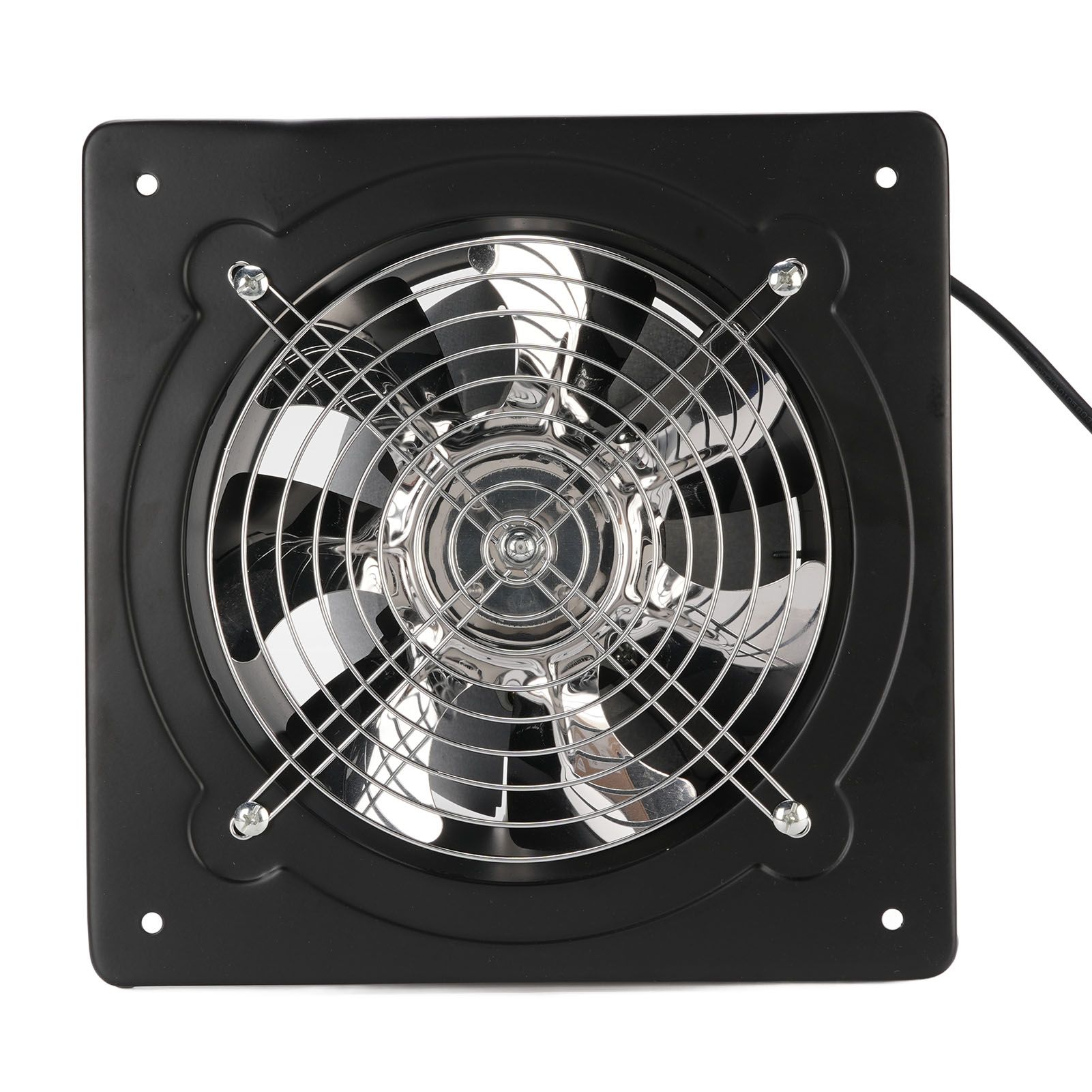 Kitchen Exhaust Fan 9.8 Inch Carbon Steel 2800RPM 80W 7 Blades Quiet Wall