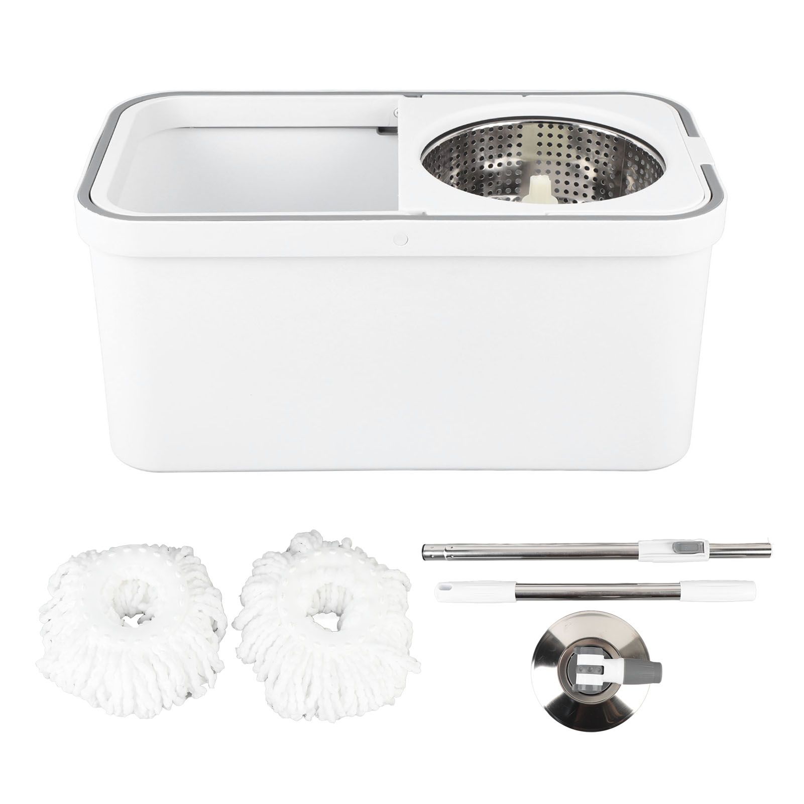 Mop Bucket with Wringer Set 360° Rotating Cleaning Mop with 2 Microfiber Pads view 3