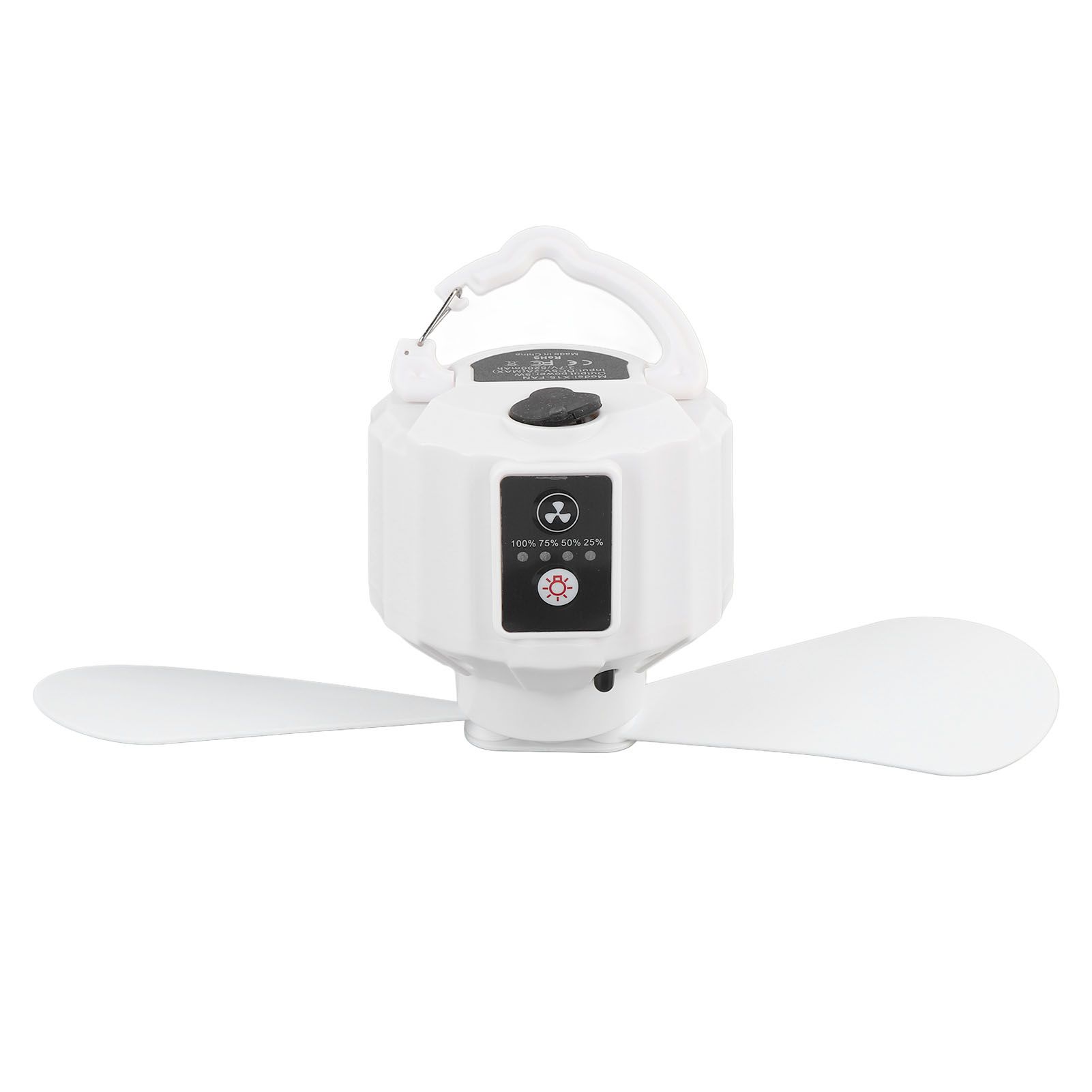 USB Powered Ceiling Fan Rechargeable Remote Control with LED Light Portable