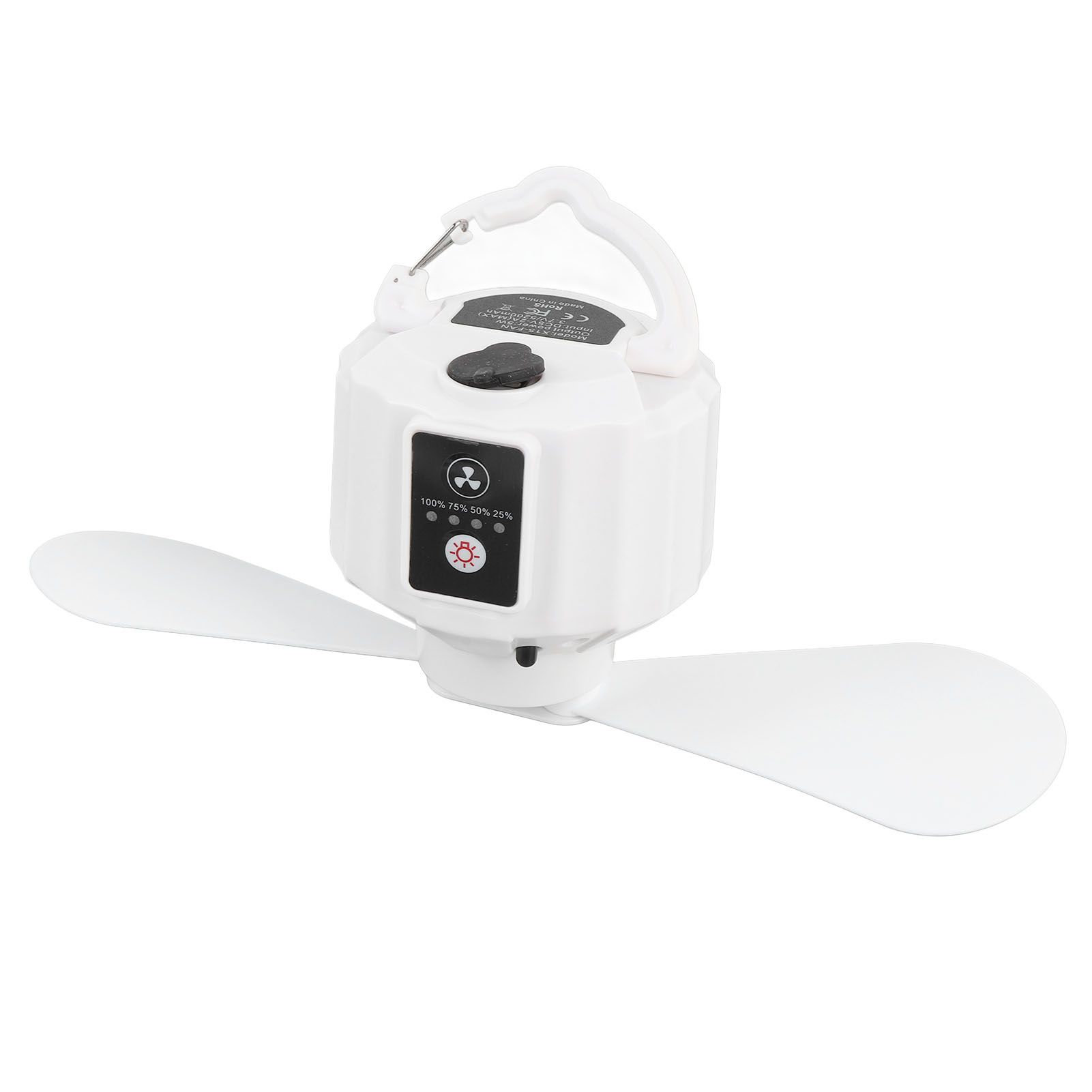 USB Powered Ceiling Fan Rechargeable Remote Control with LED Light Portable view 2