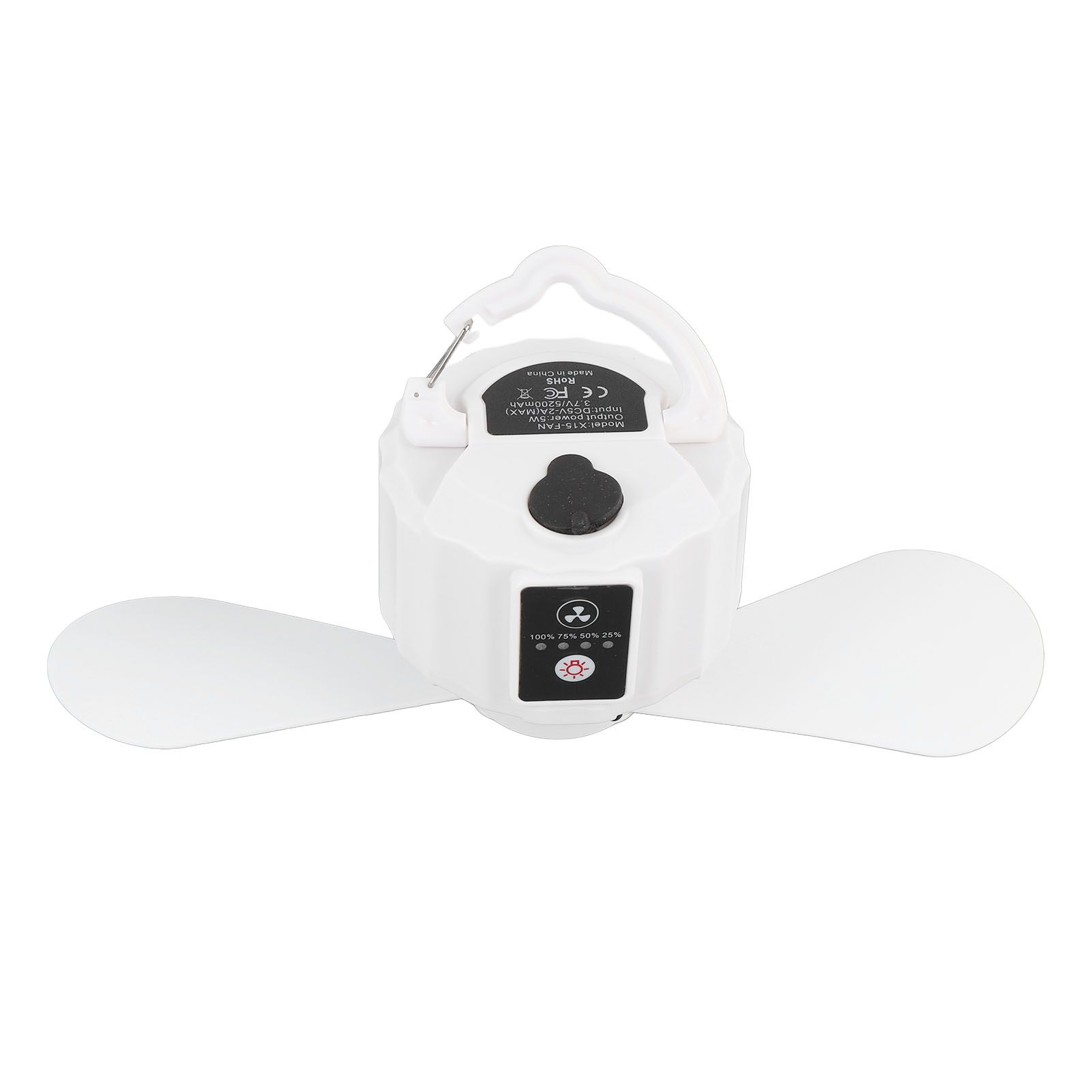 USB Powered Ceiling Fan Rechargeable Remote Control with LED Light Portable view 6